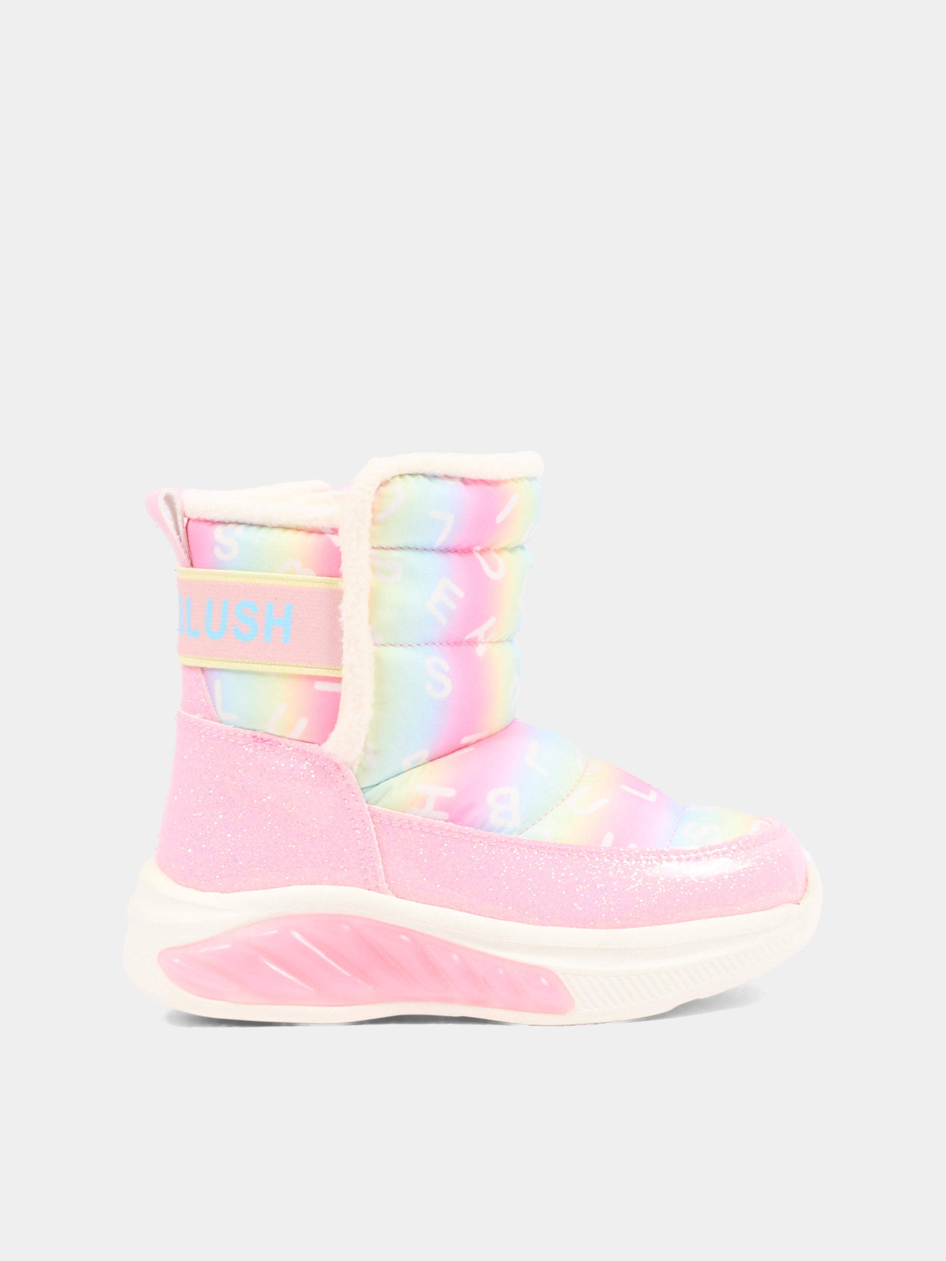 Stivali Neve rosa per bambina con logo,Billieblush,U22492 Z41