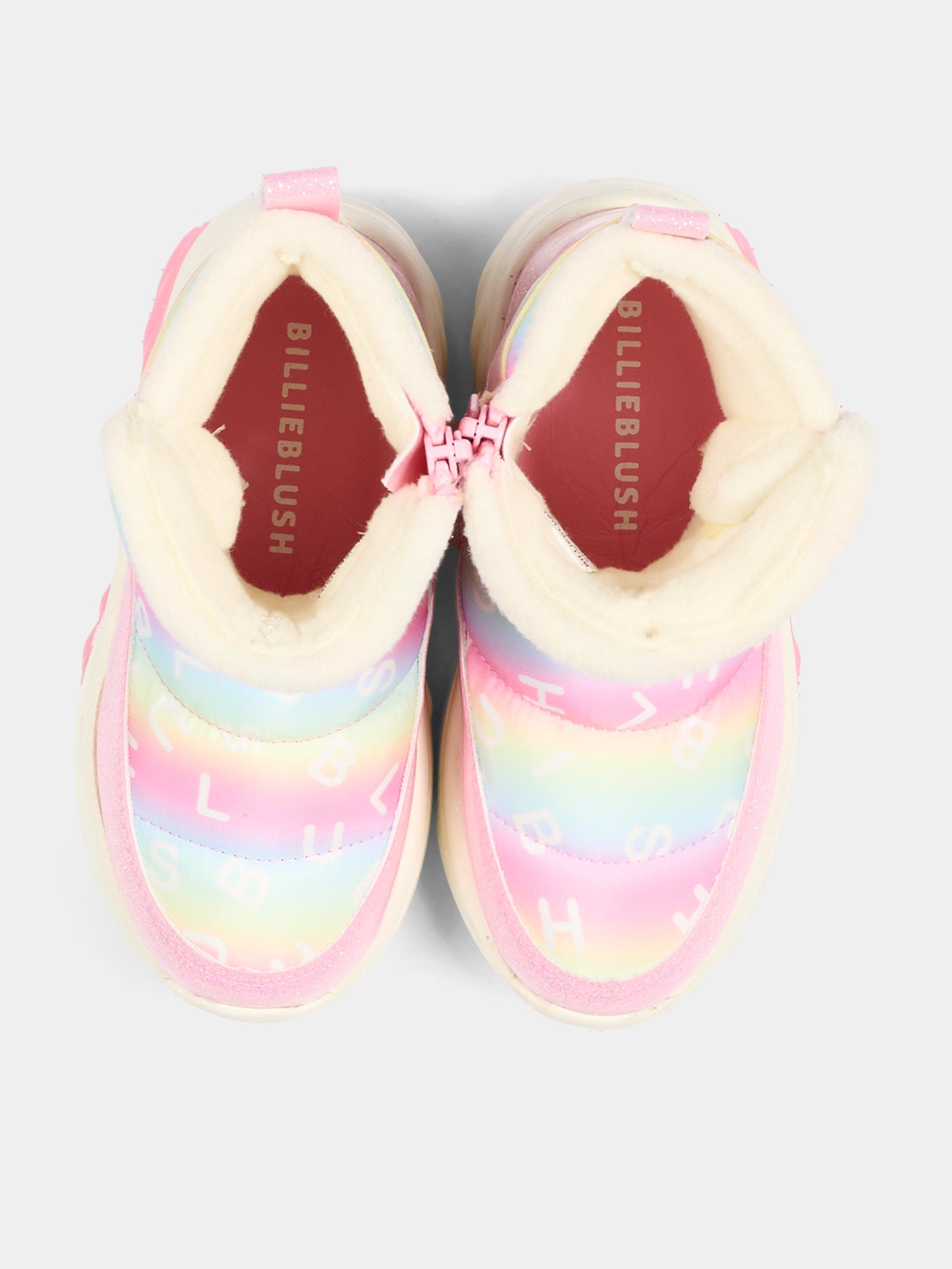 Stivali Neve rosa per bambina con logo,Billieblush,U22492 Z41