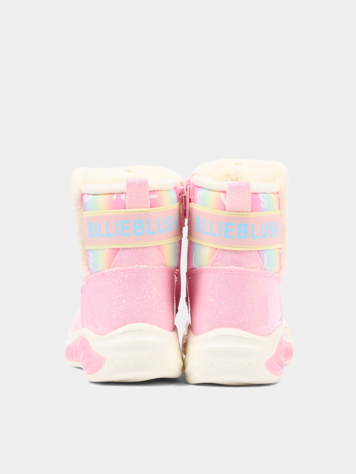 Stivali Neve rosa per bambina con logo,Billieblush,U22492 Z41