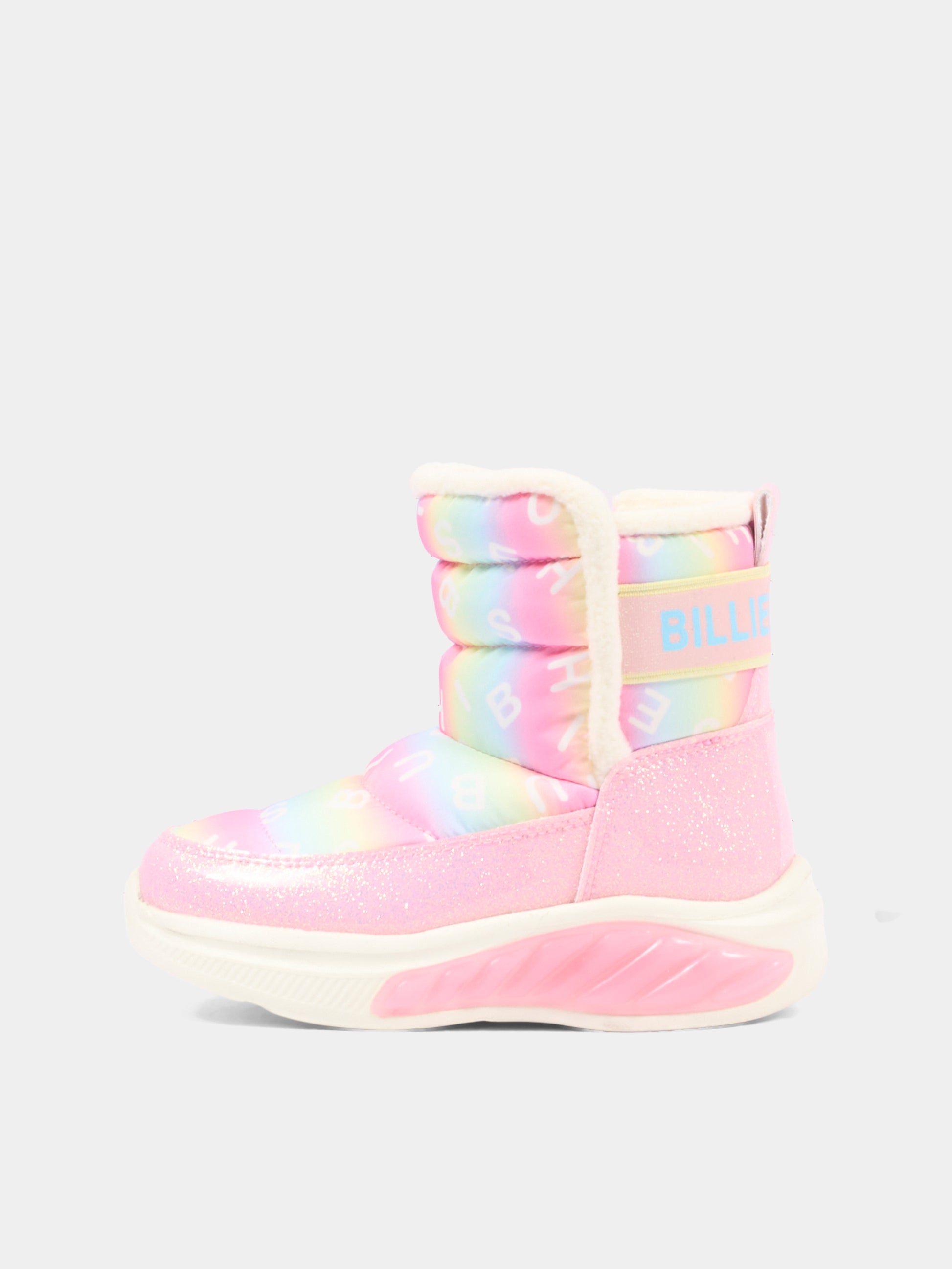 Stivali Neve rosa per bambina con logo,Billieblush,U22492 Z41