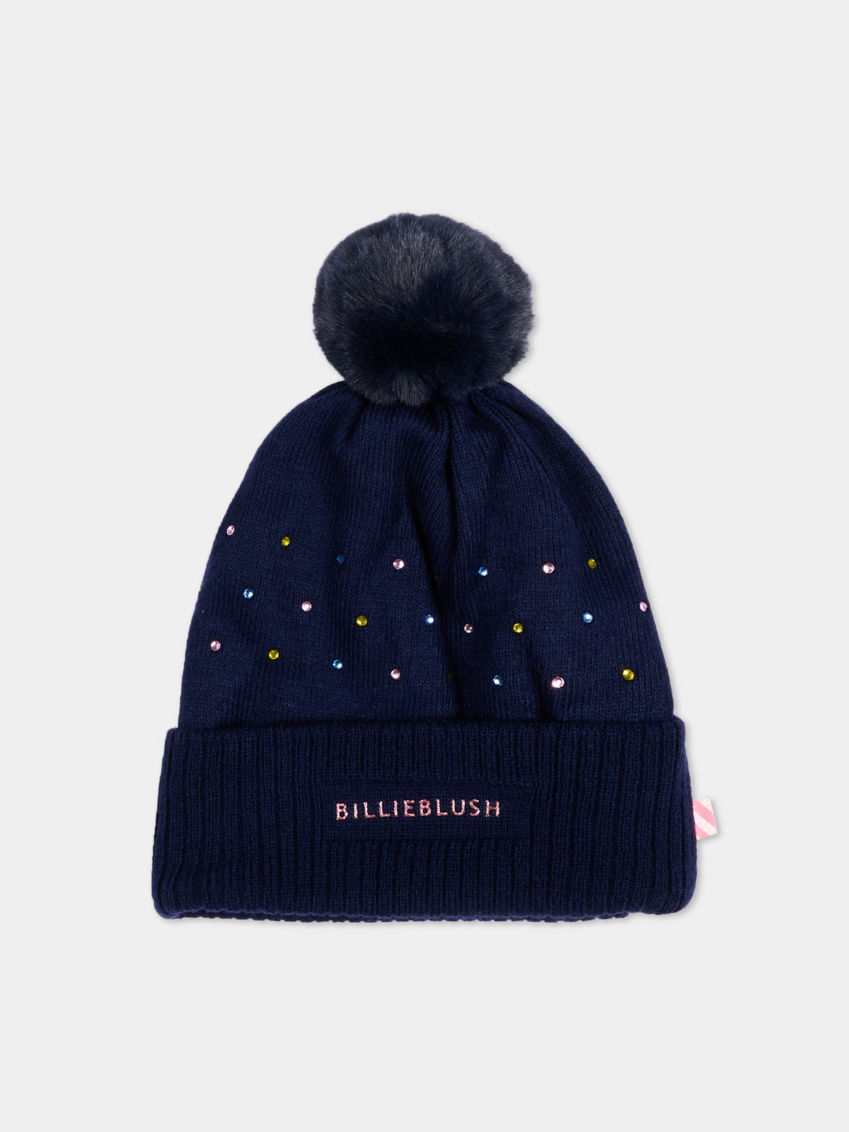 Berretto blu per bambina con logo,Billieblush,U22499 85T