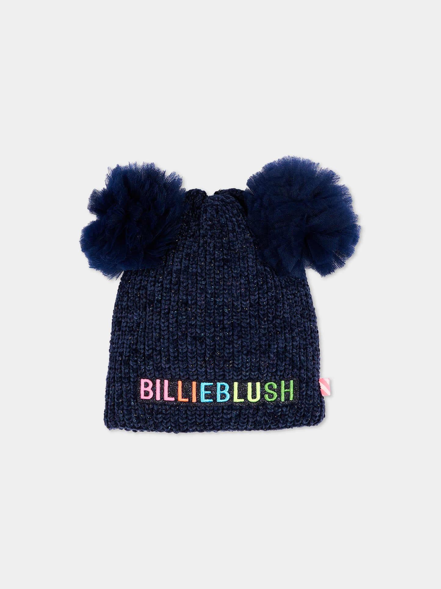 Berretto blu per bambina con logo,Billieblush,U22504 85T