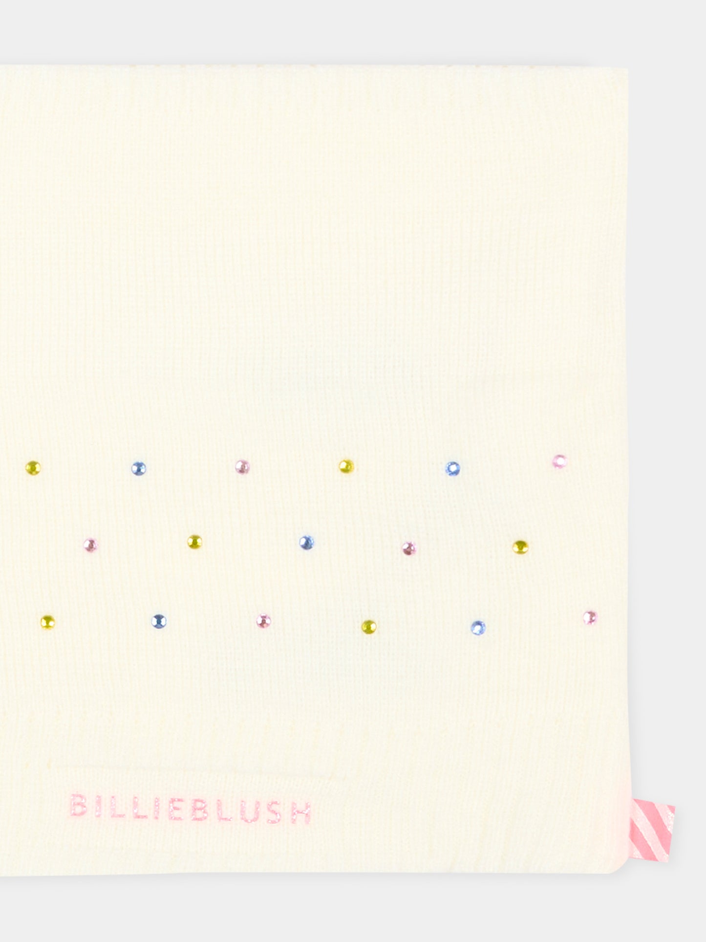Sciarpa avorio per bambina con logo,Billieblush,U22518 121
