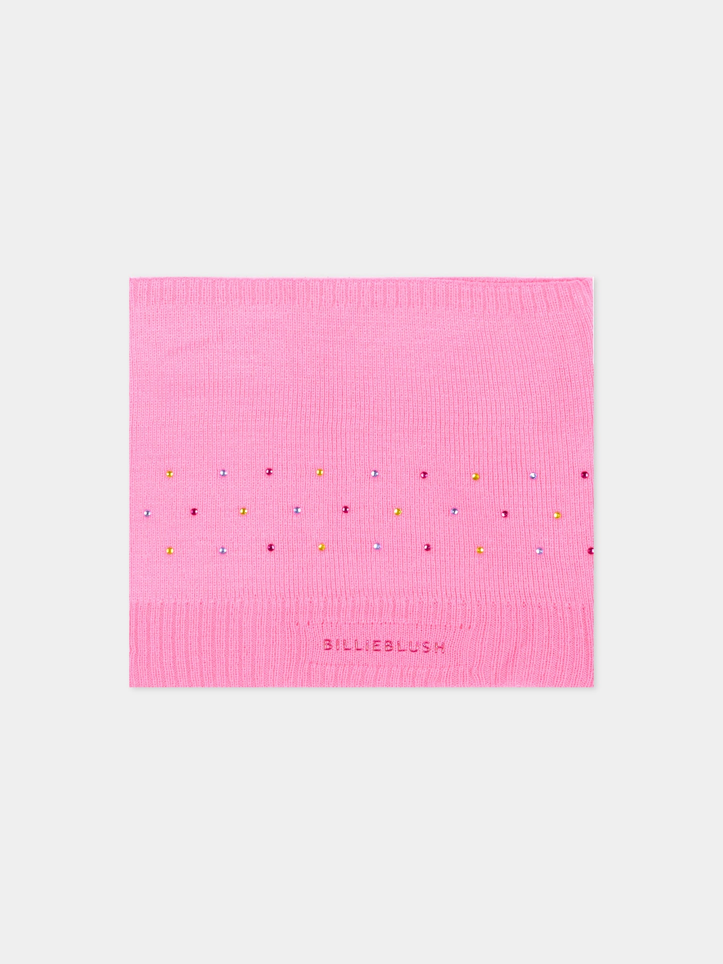 Sciarpa fucsia per bambina con strass,Billieblush,U22518 47A
