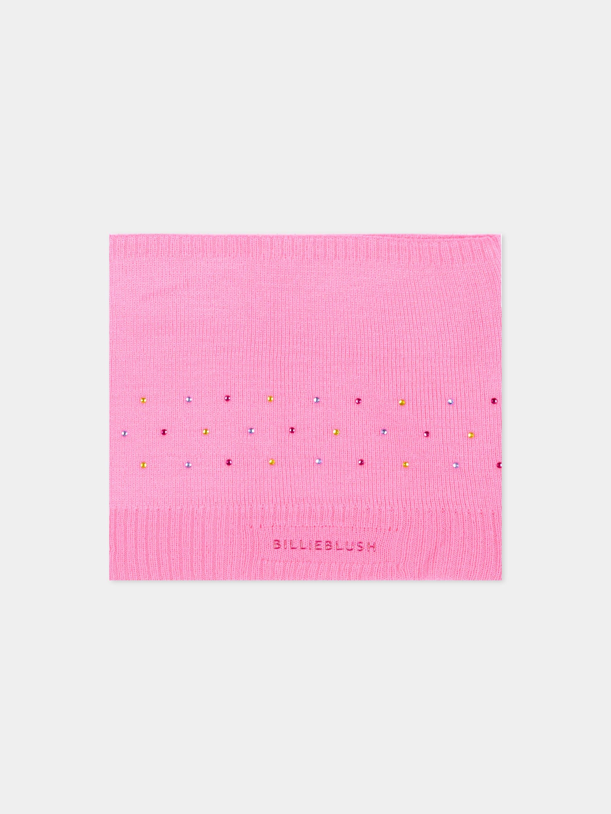 Sciarpa fucsia per bambina con strass,Billieblush,U22518 47A