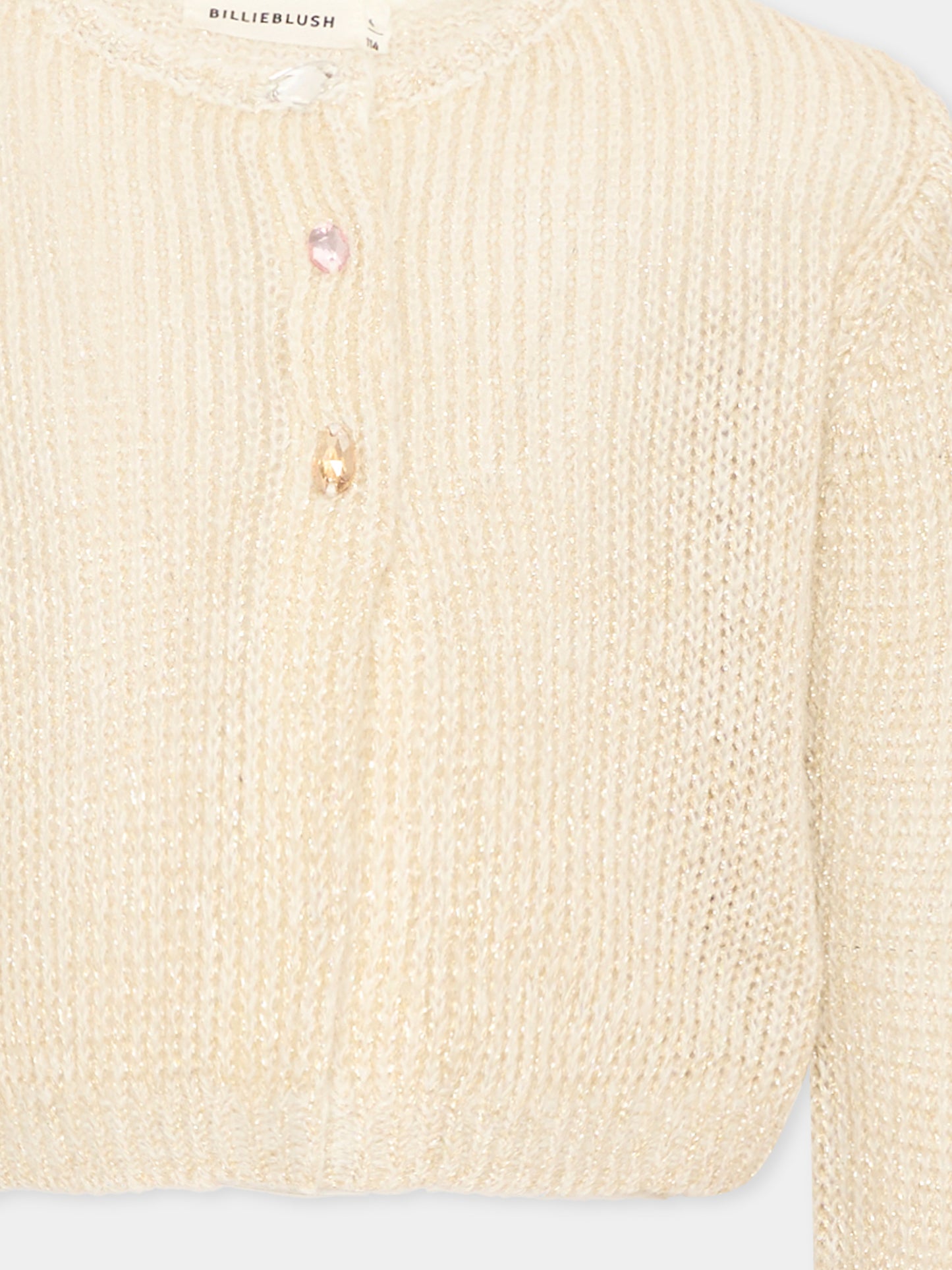 Cardigan avorio per bambina,Billieblush,U22576 Z99