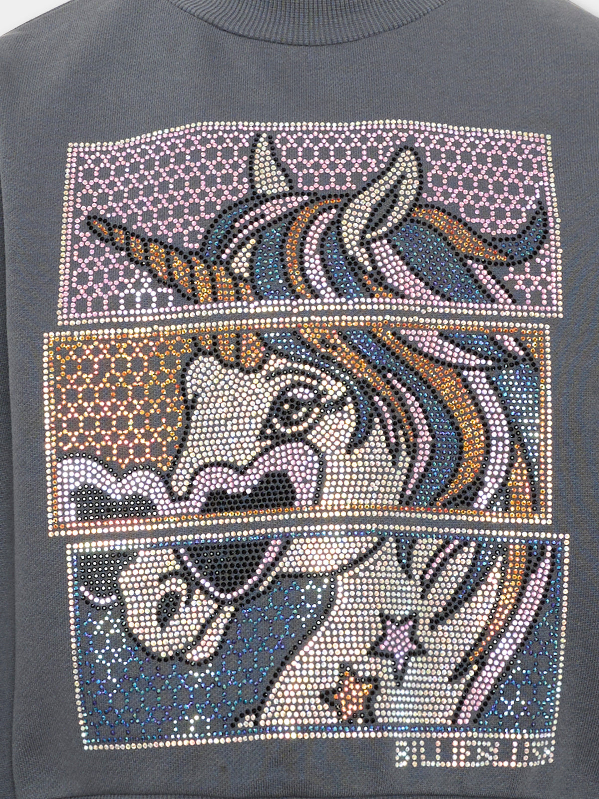 Felpa grigia per bambina con unicorno,Billieblush,U22592 083