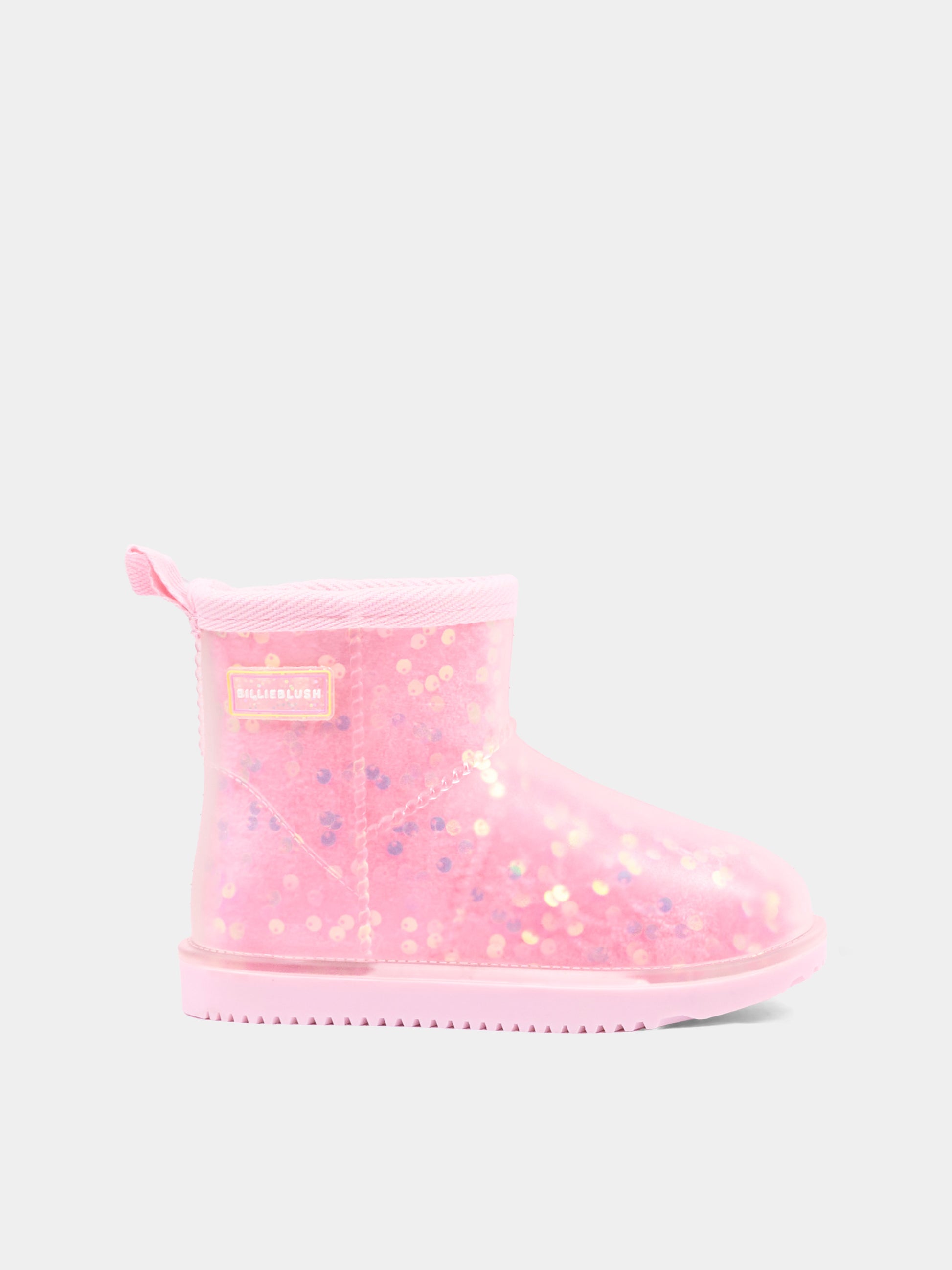 Stivali Neve rosa per bambina con paillettes,Billieblush,U22602 475
