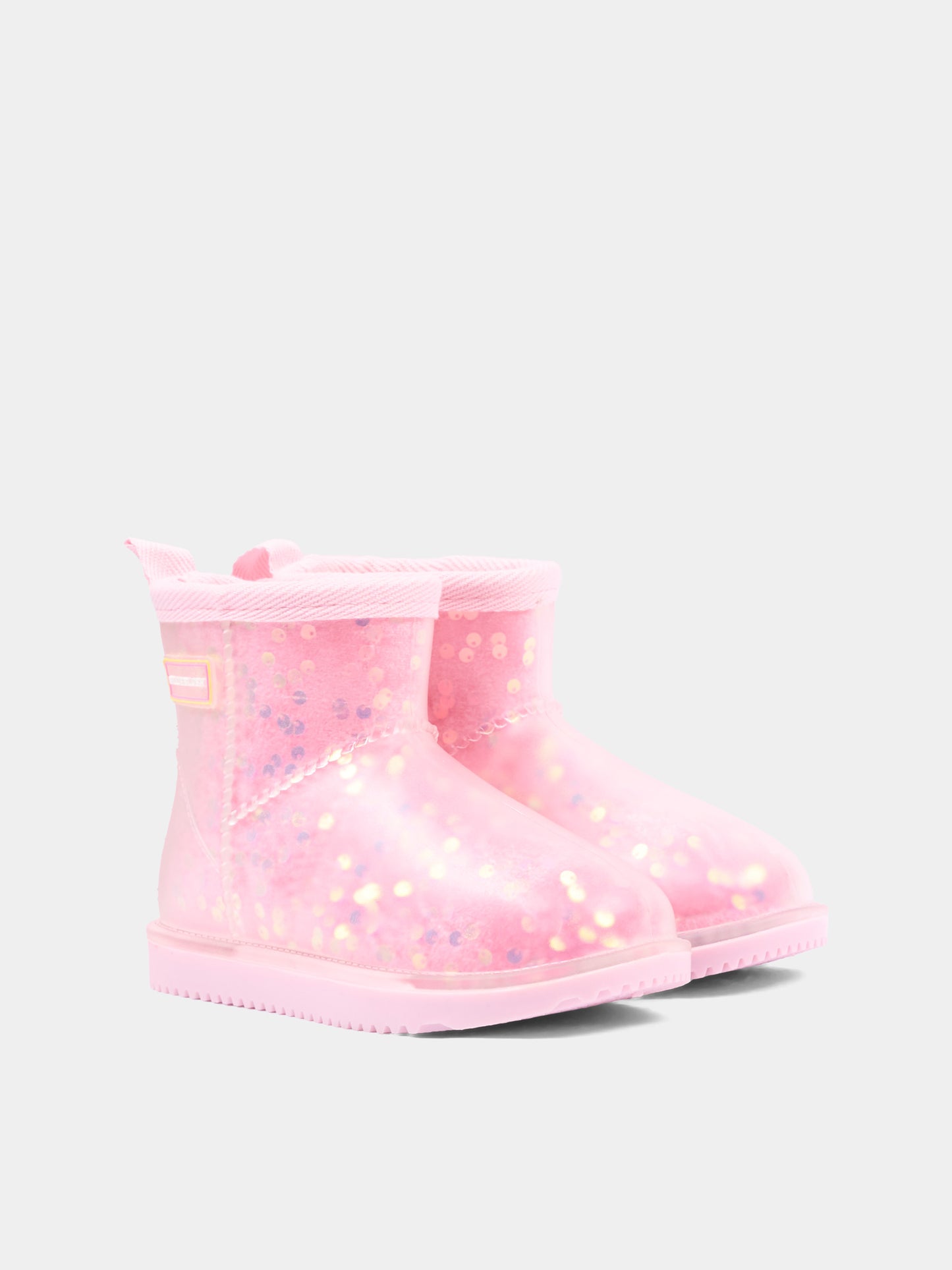 Stivali Neve rosa per bambina con paillettes,Billieblush,U22602 475