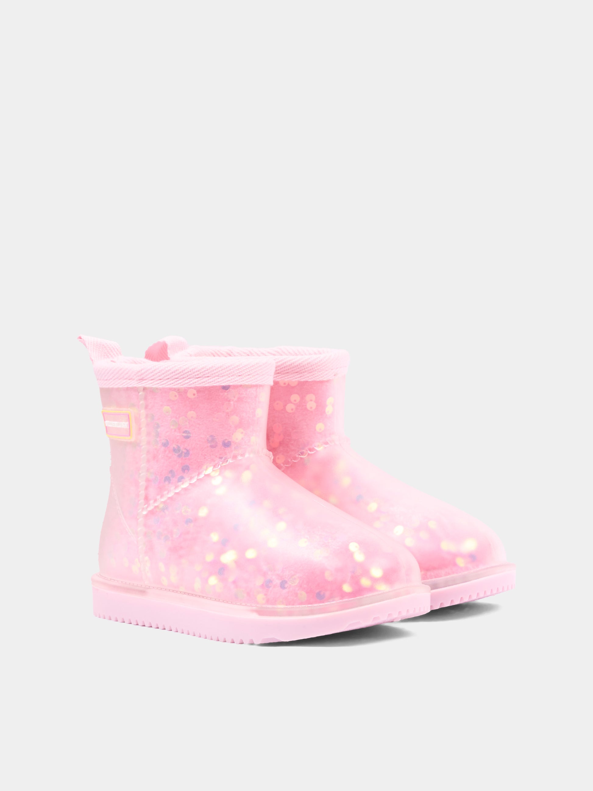 Stivali Neve rosa per bambina con paillettes,Billieblush,U22602 475