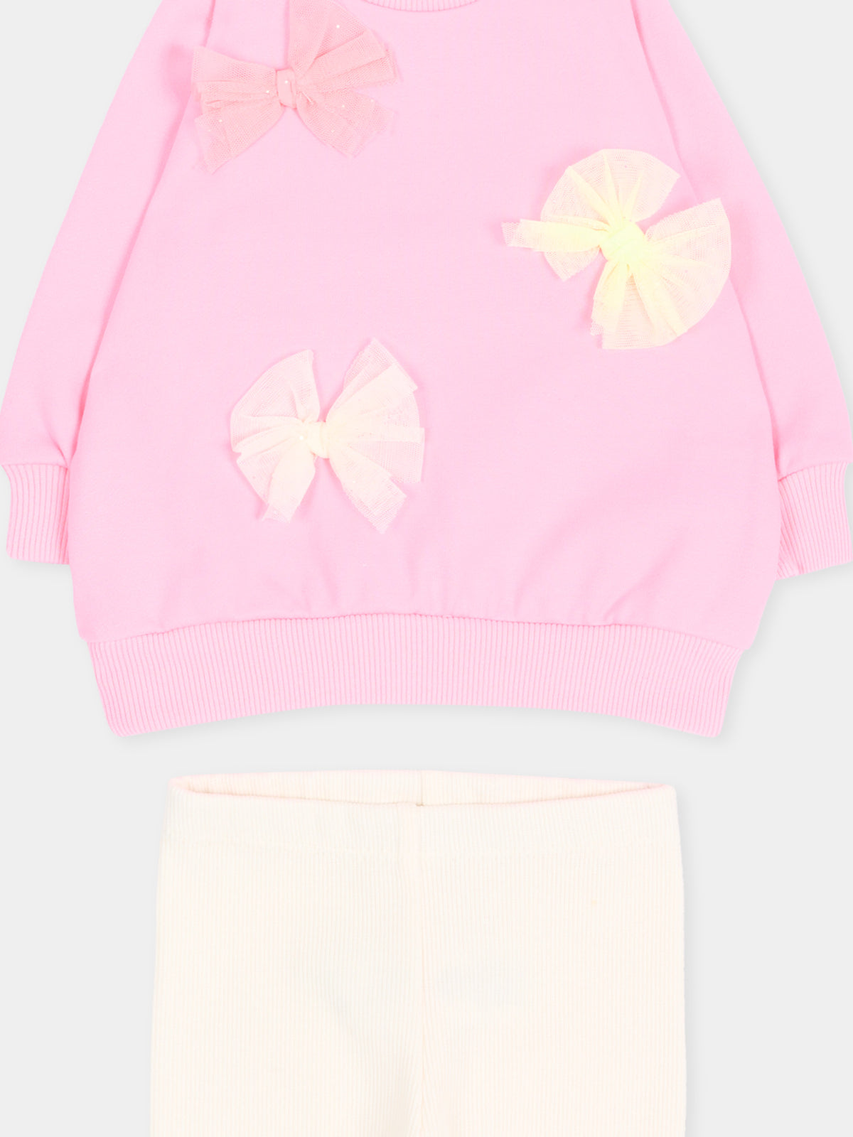 Completo sportivo rosa per neonata con fiocchi,Billieblush,U22613 462