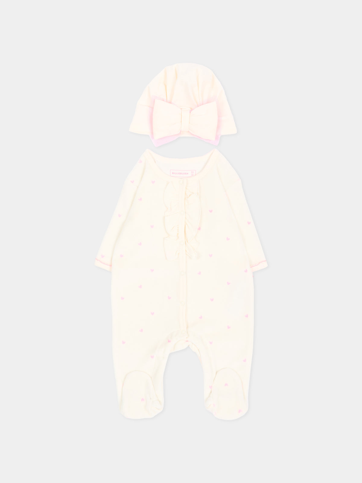 Set Tutine avorio per neonata con cuori,Billieblush,U22615 121