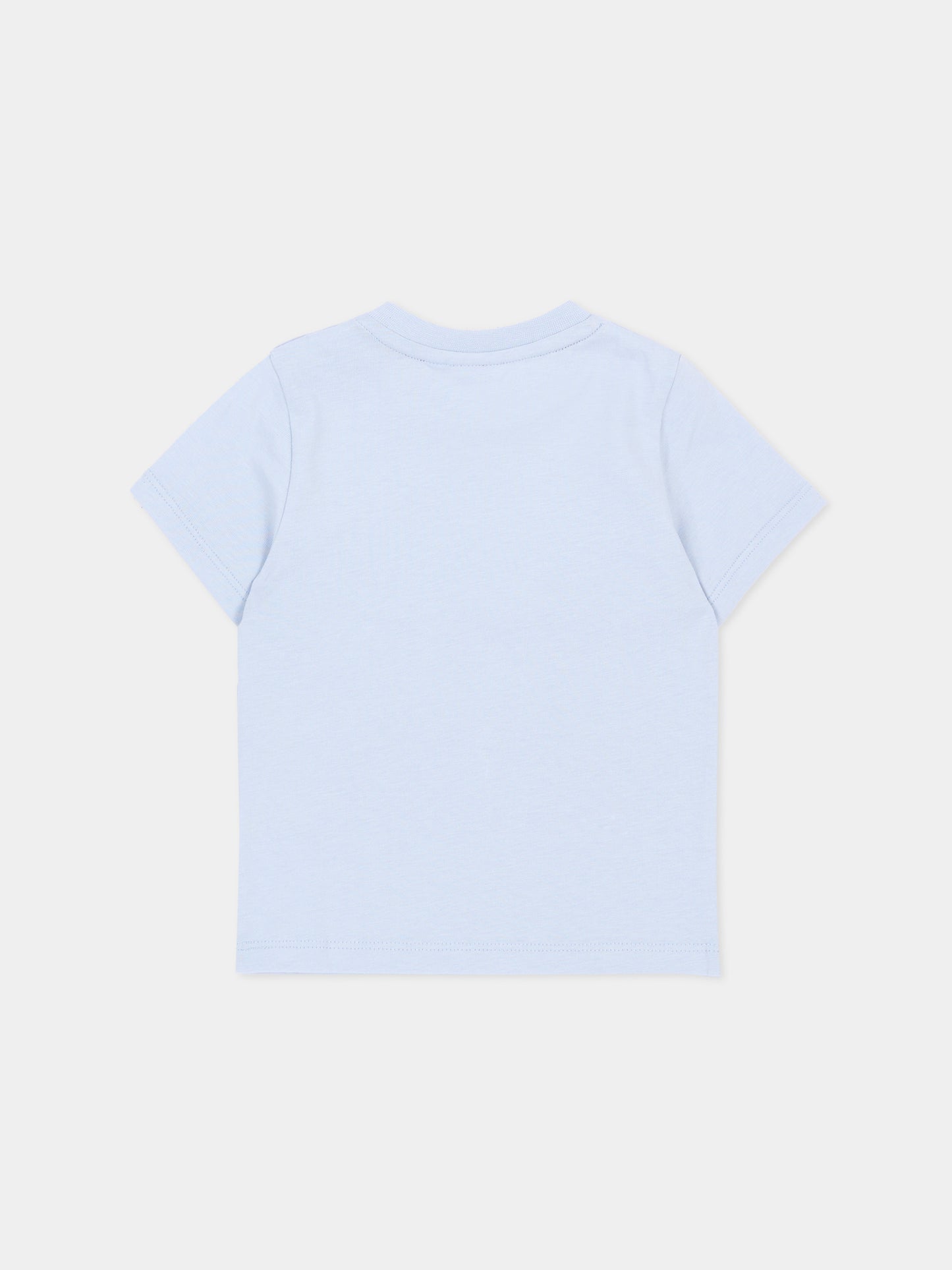 T-Shirt celeste per neonato con logo,Boss,J52712 796