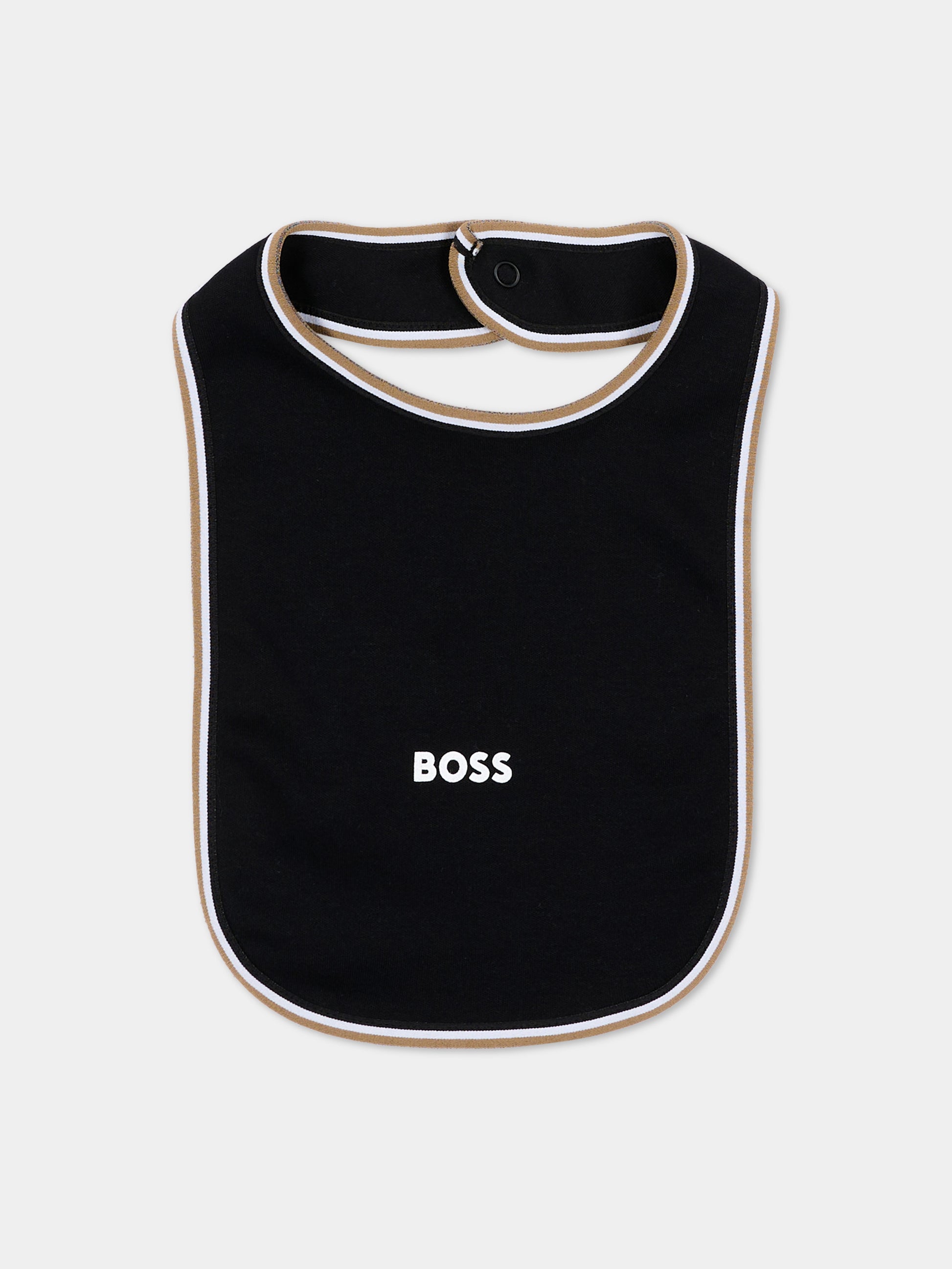 Set Tutine nero per neonato con logo,Boss,J53292 09B