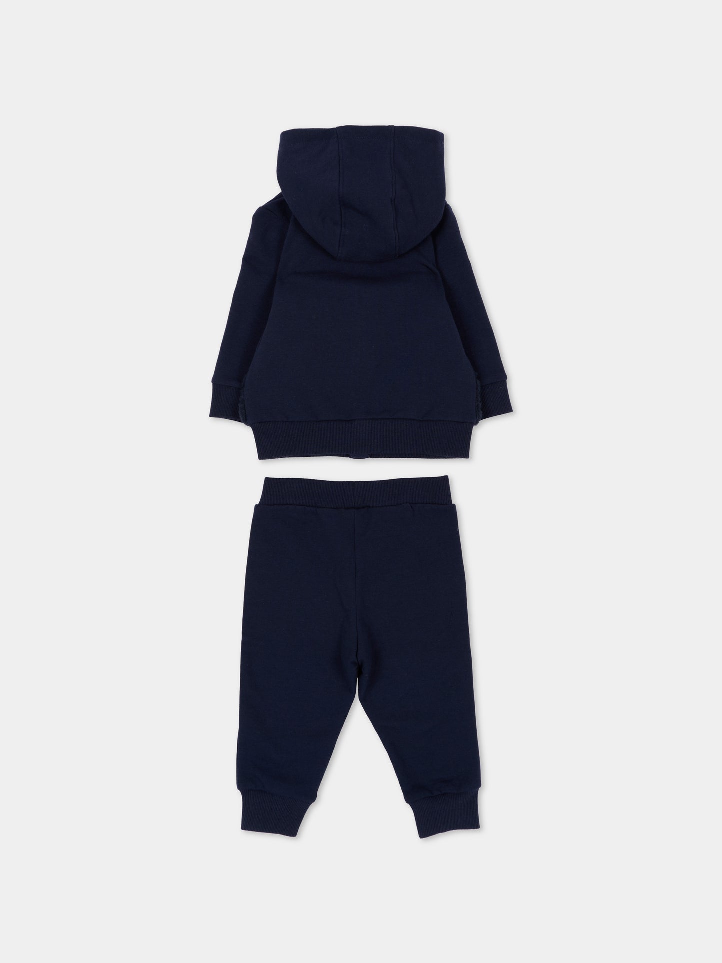 Completo sportivo lungo blu per neonato con logo,Boss,J53312 849