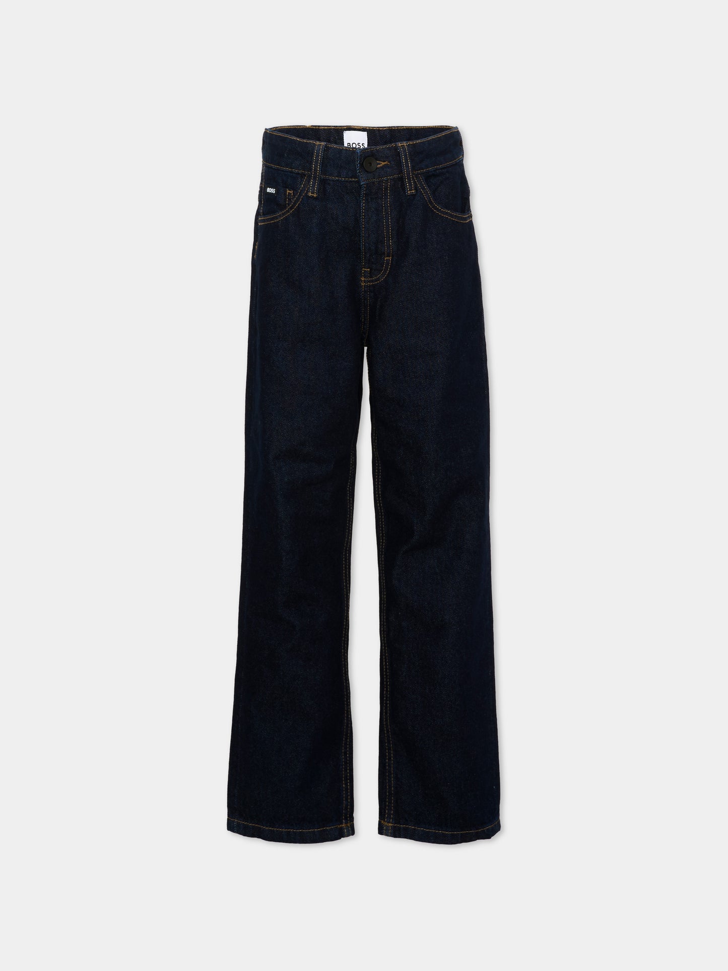 Jeans denim per bambino con logo,Boss,J53358 Z35