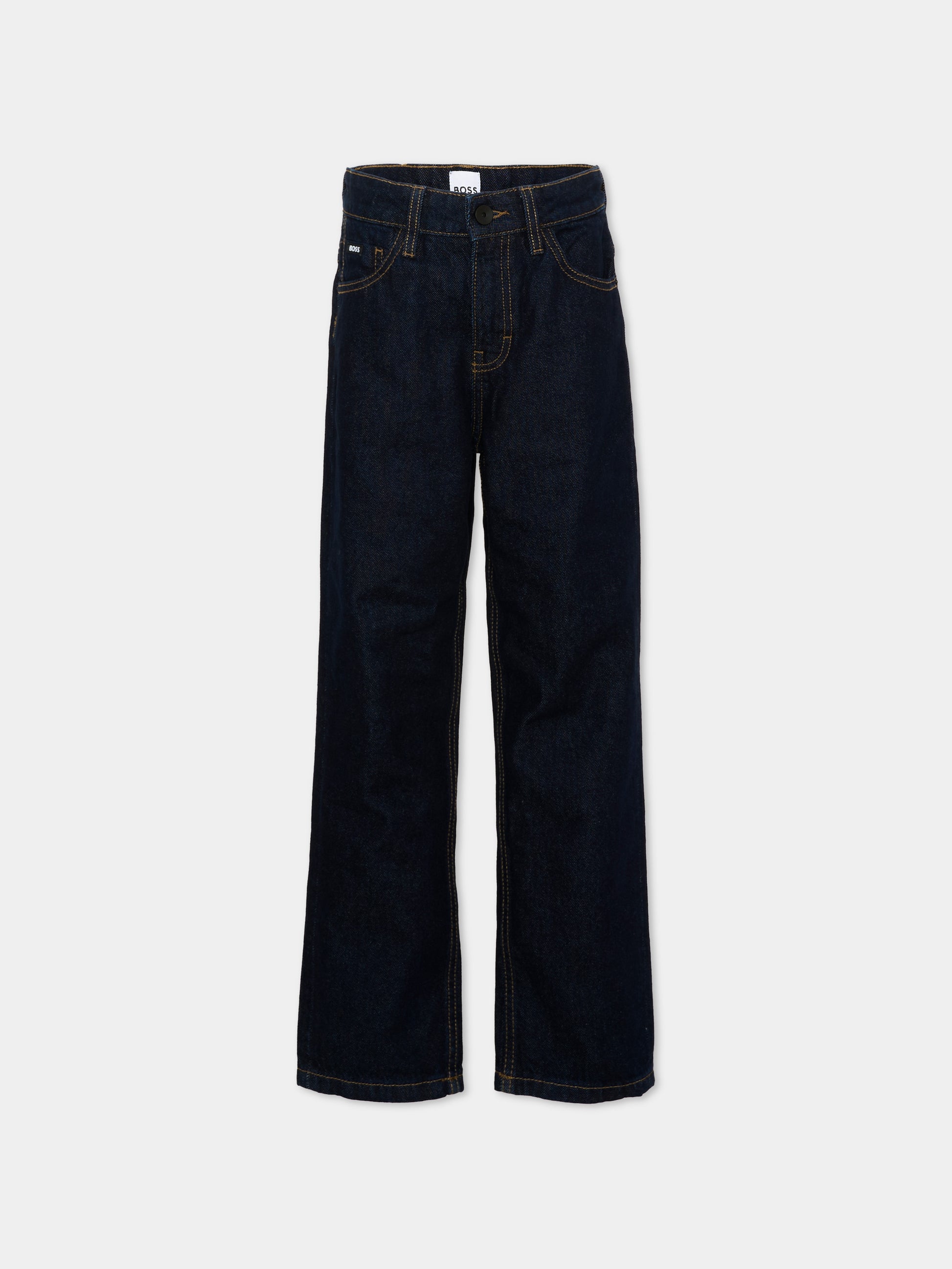 Jeans denim per bambino con logo,Boss,J53358 Z35