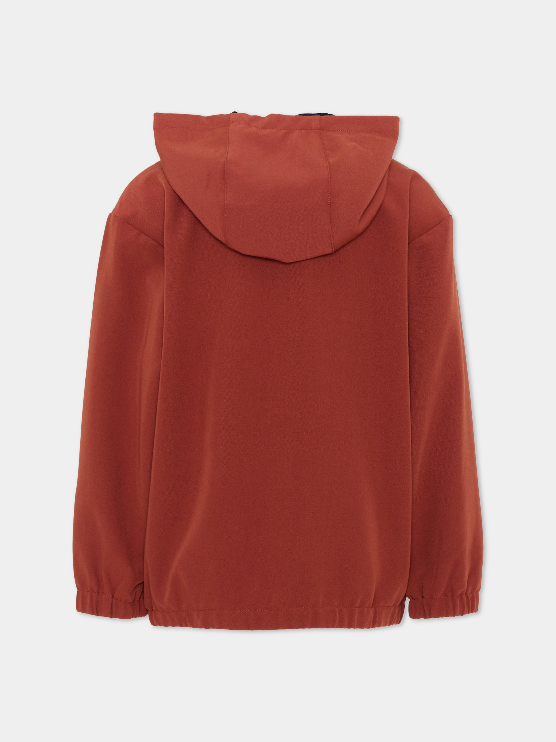 Felpa bordeaux per bambino con logo,Boss,J53399 95G