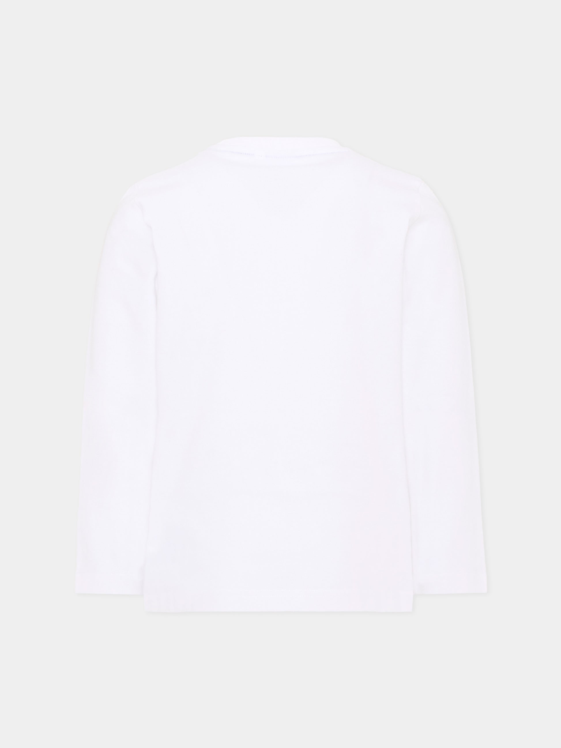 T-shirt bianca per bambino con logo,Boss,J53406 10P