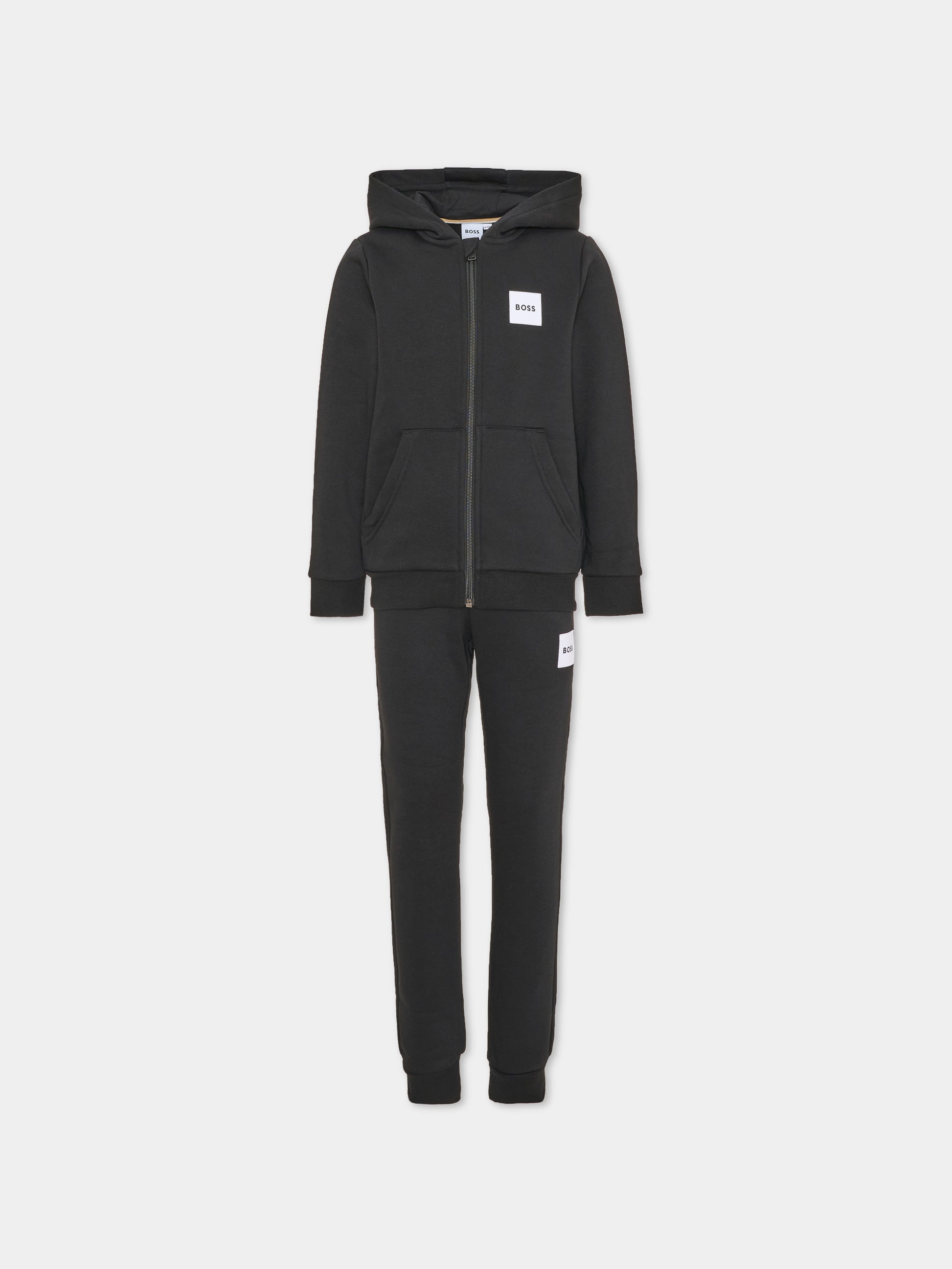 Completo sportivo lungo nero logo,Boss,J53442 09B