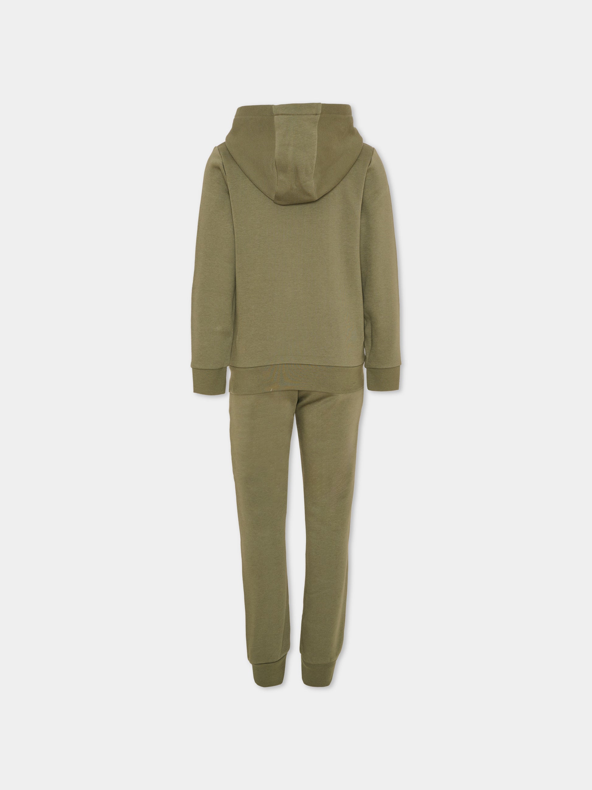 Completo sportivo lungo verde per bambino con logo,Boss,J53442 63D