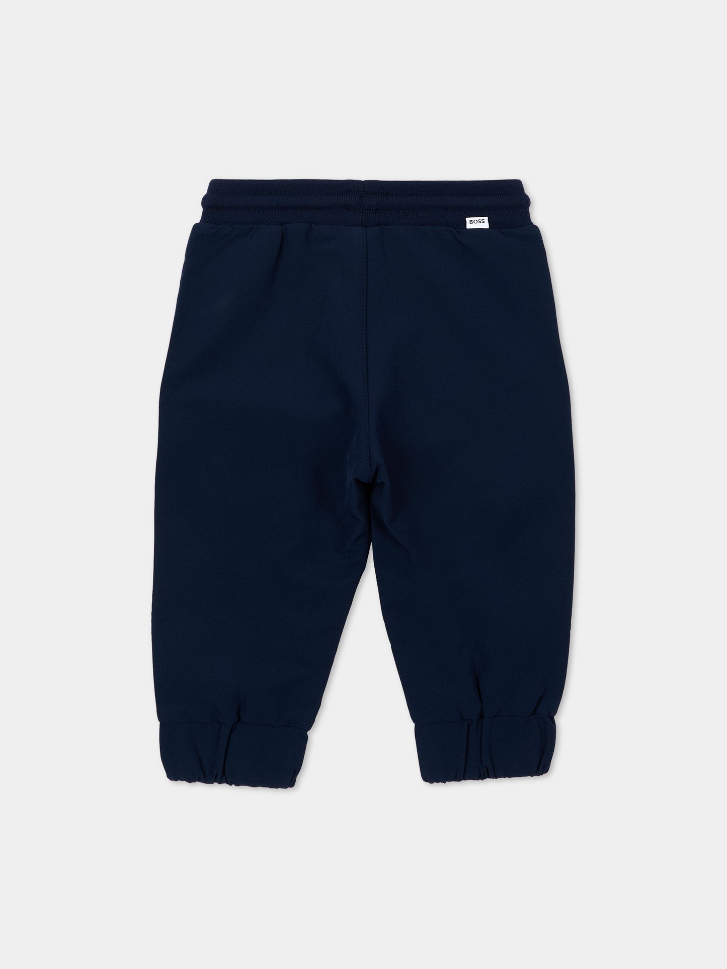 Pantalone blu per neonato con logo,Boss,J53471 849