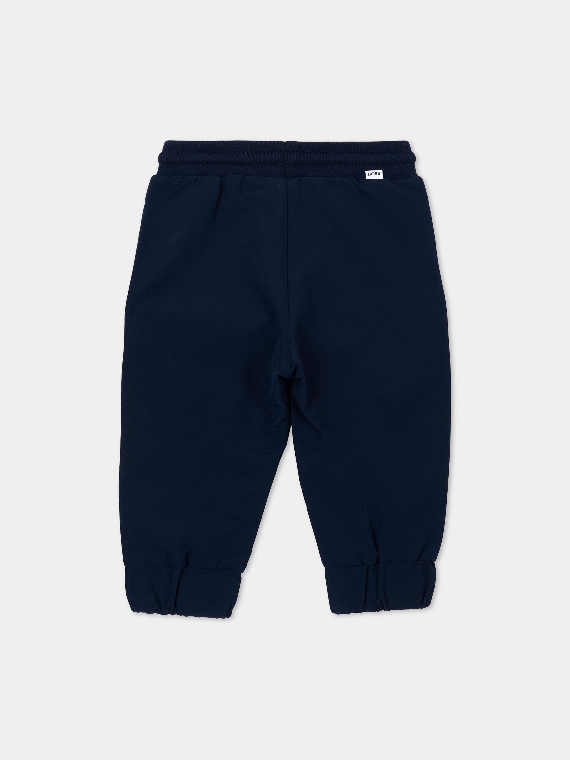 Pantalone blu per neonato con logo,Boss,J53471 849