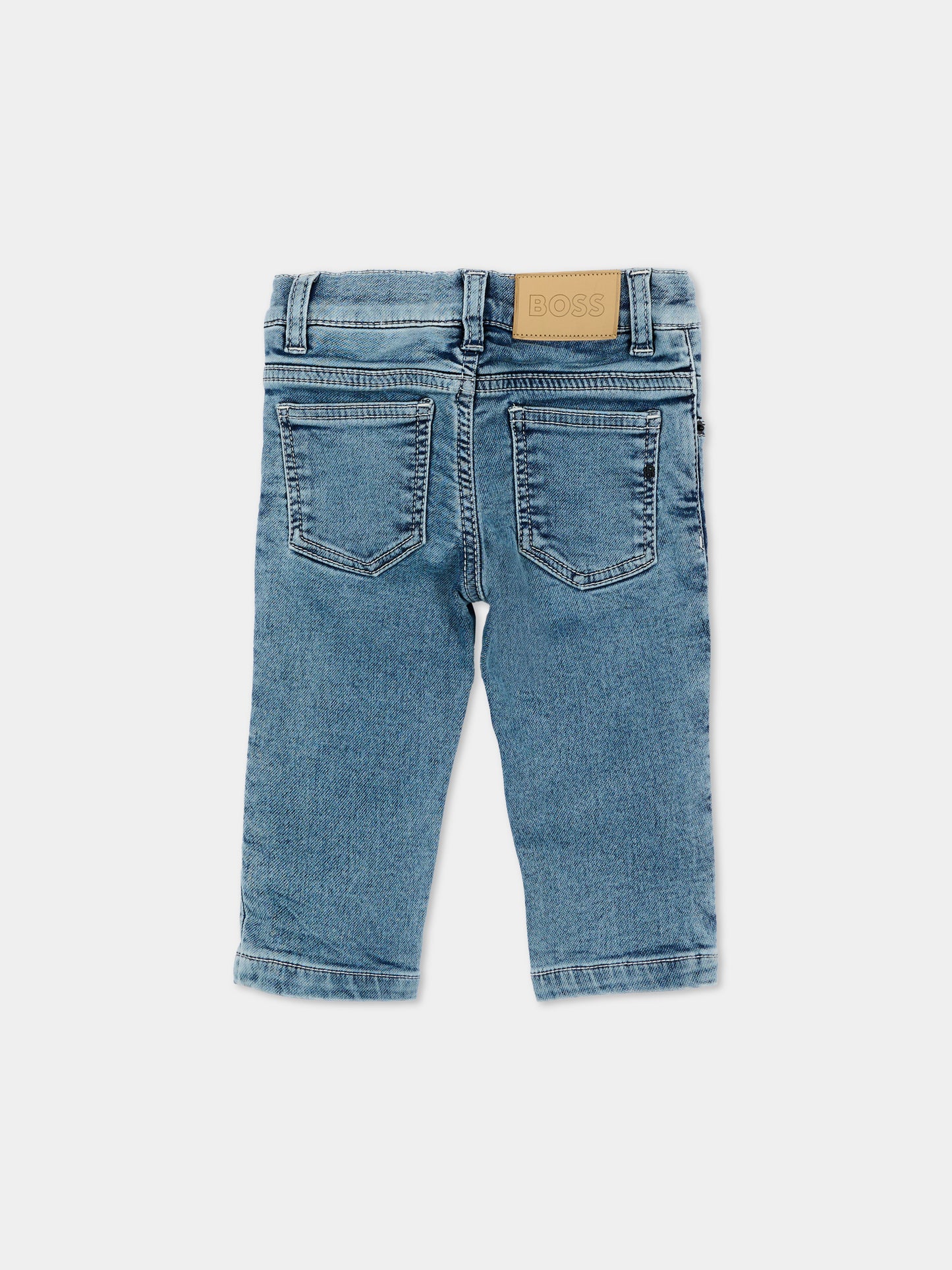 Jeans denim per neonato con logo,Boss,J53474 Z18