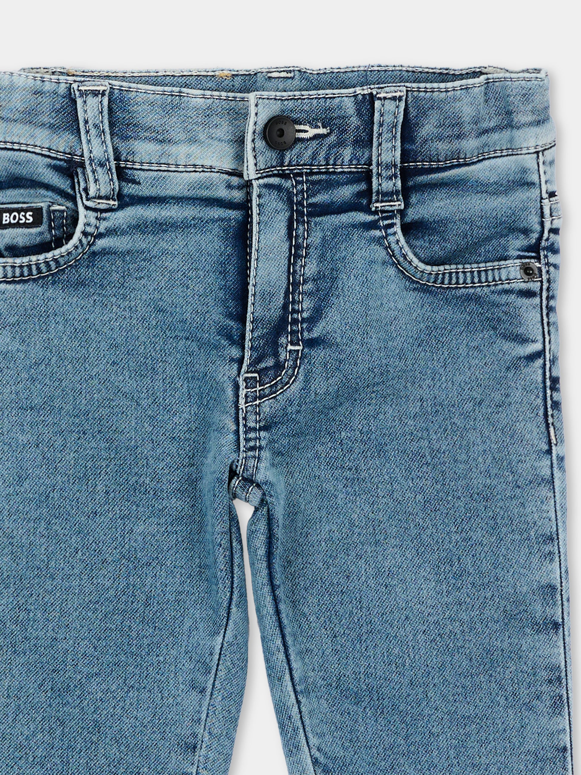 Jeans denim per neonato con logo,Boss,J53474 Z18