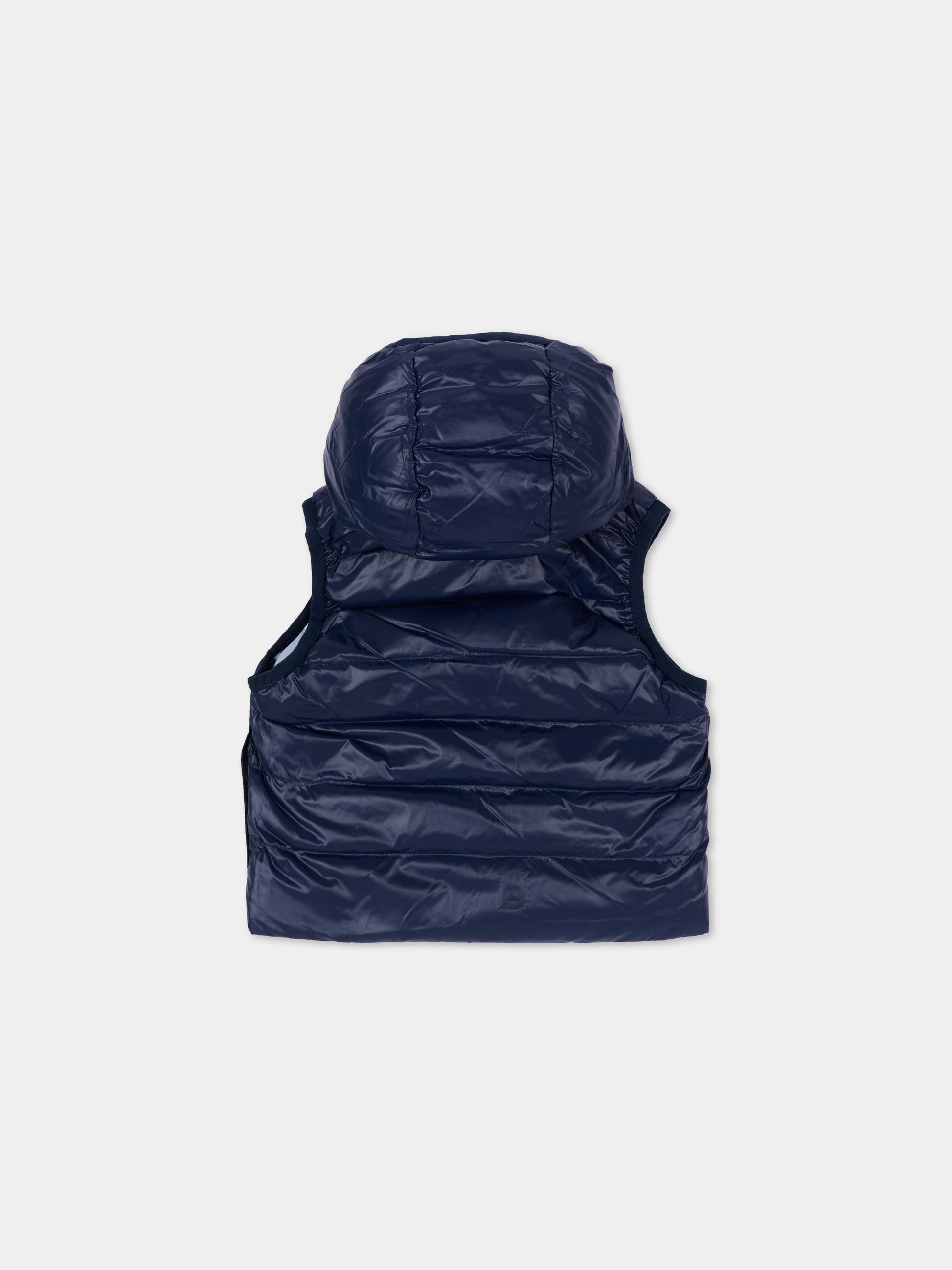 Gilet celeste per neonato con logo,Boss,J53506 796