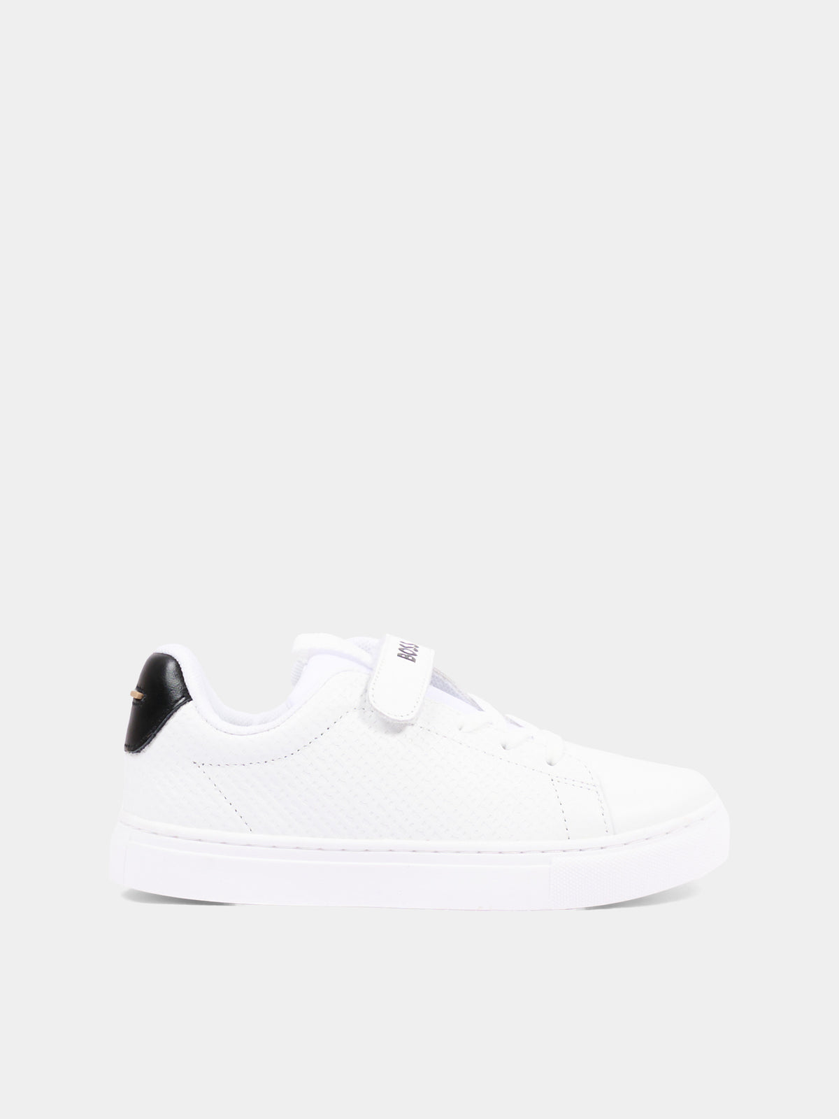 Sneakers bianche per bambino con logo,Boss,J53540 10P