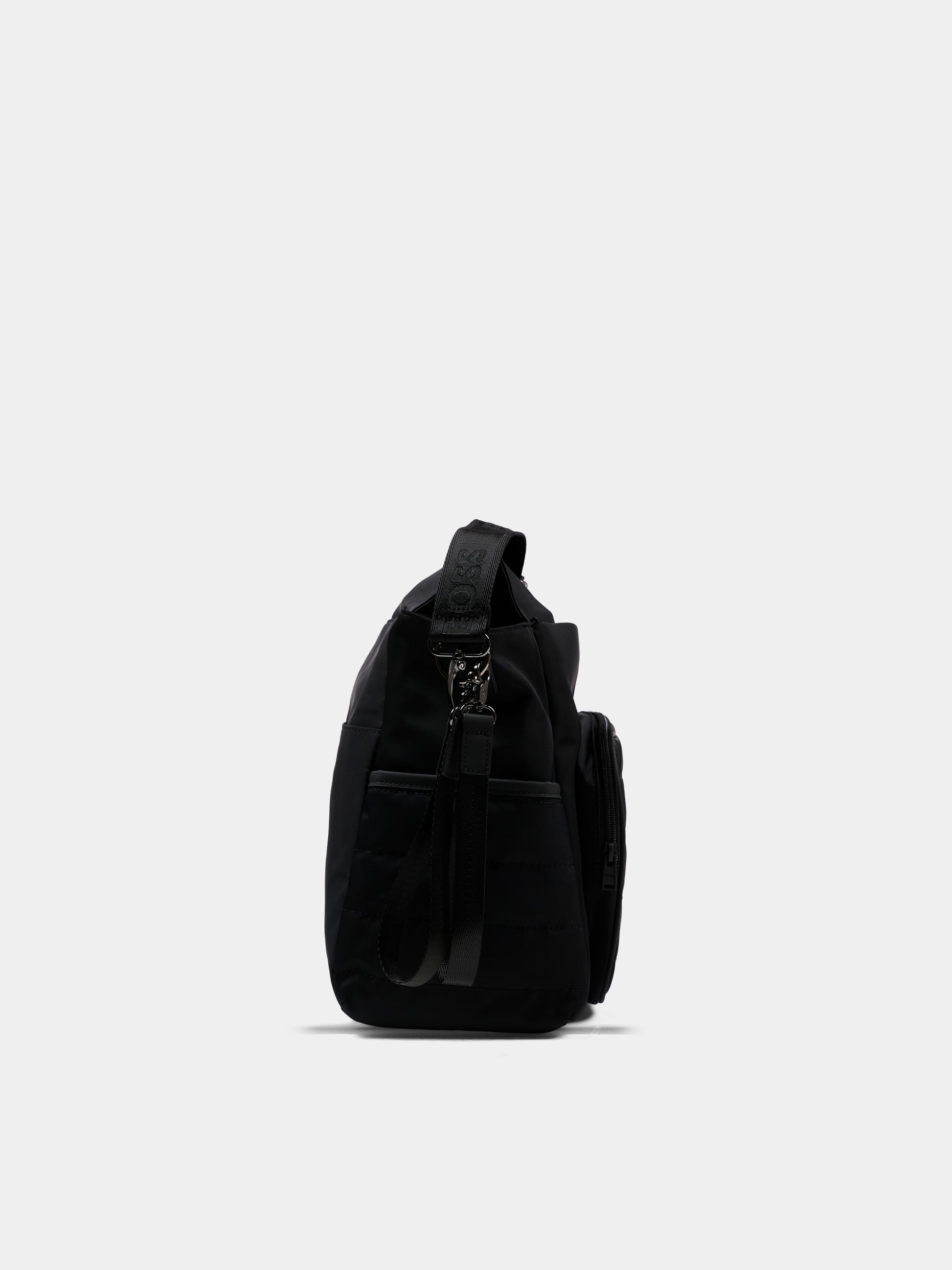 Borsa mamma nera per neonati con logo,Boss,J53562 09B