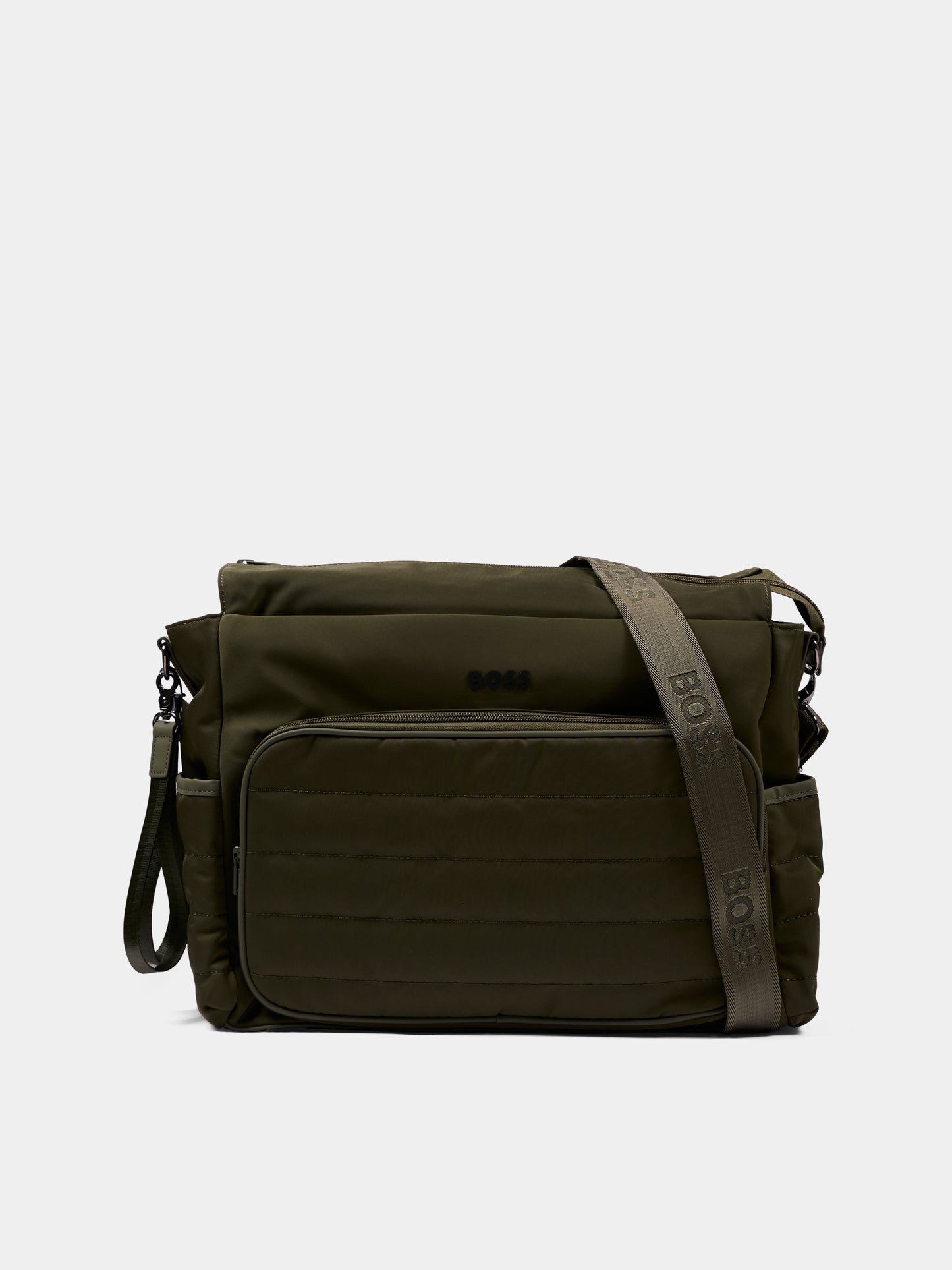 Borsa mamma verde per neonati con logo,Boss,J53562 63D