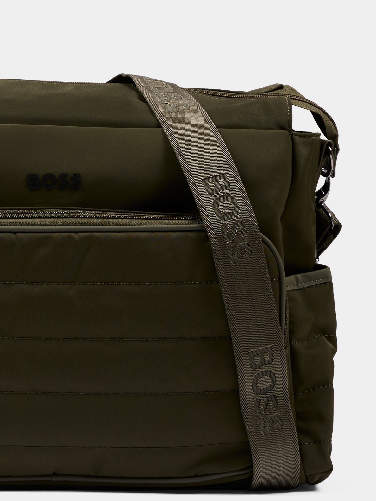Borsa mamma verde per neonati con logo,Boss,J53562 63D