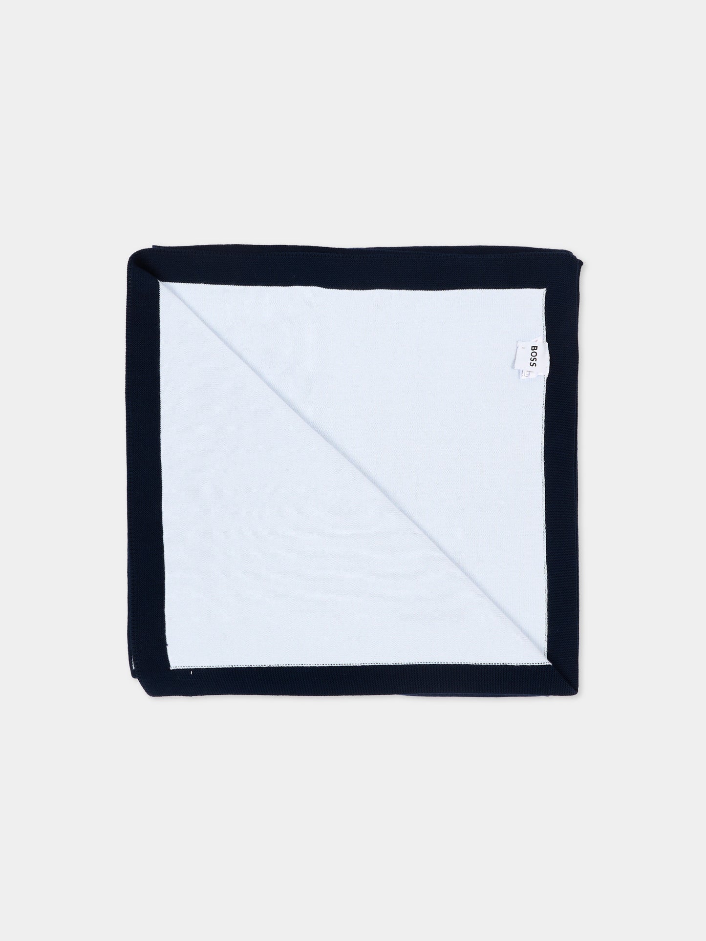 Coperta blu per neonato con logo,Boss,J53570 849