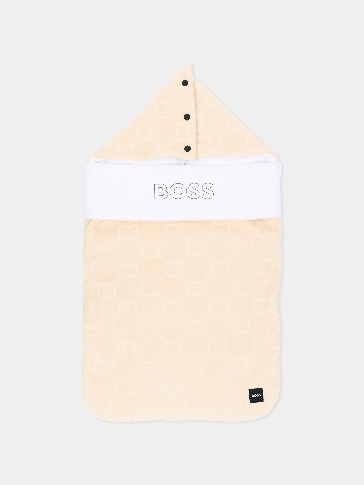 Sacco nanna avorio per neonato con logo,Boss,J53574 21K