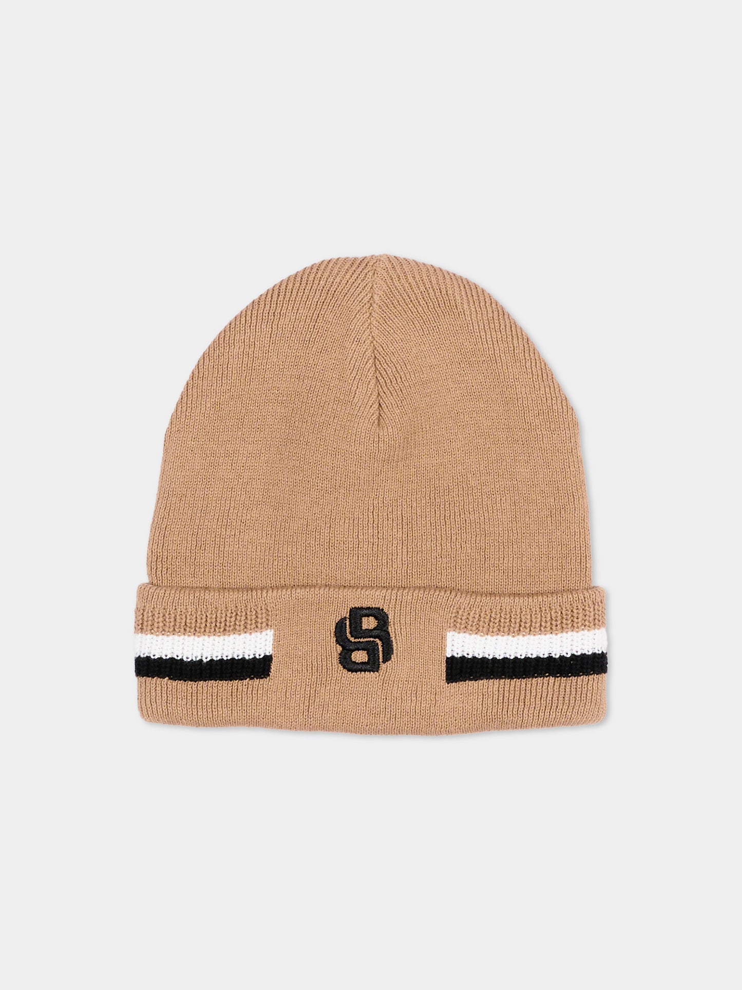 Berretto beige per neonato con logo,Boss,J53577 269