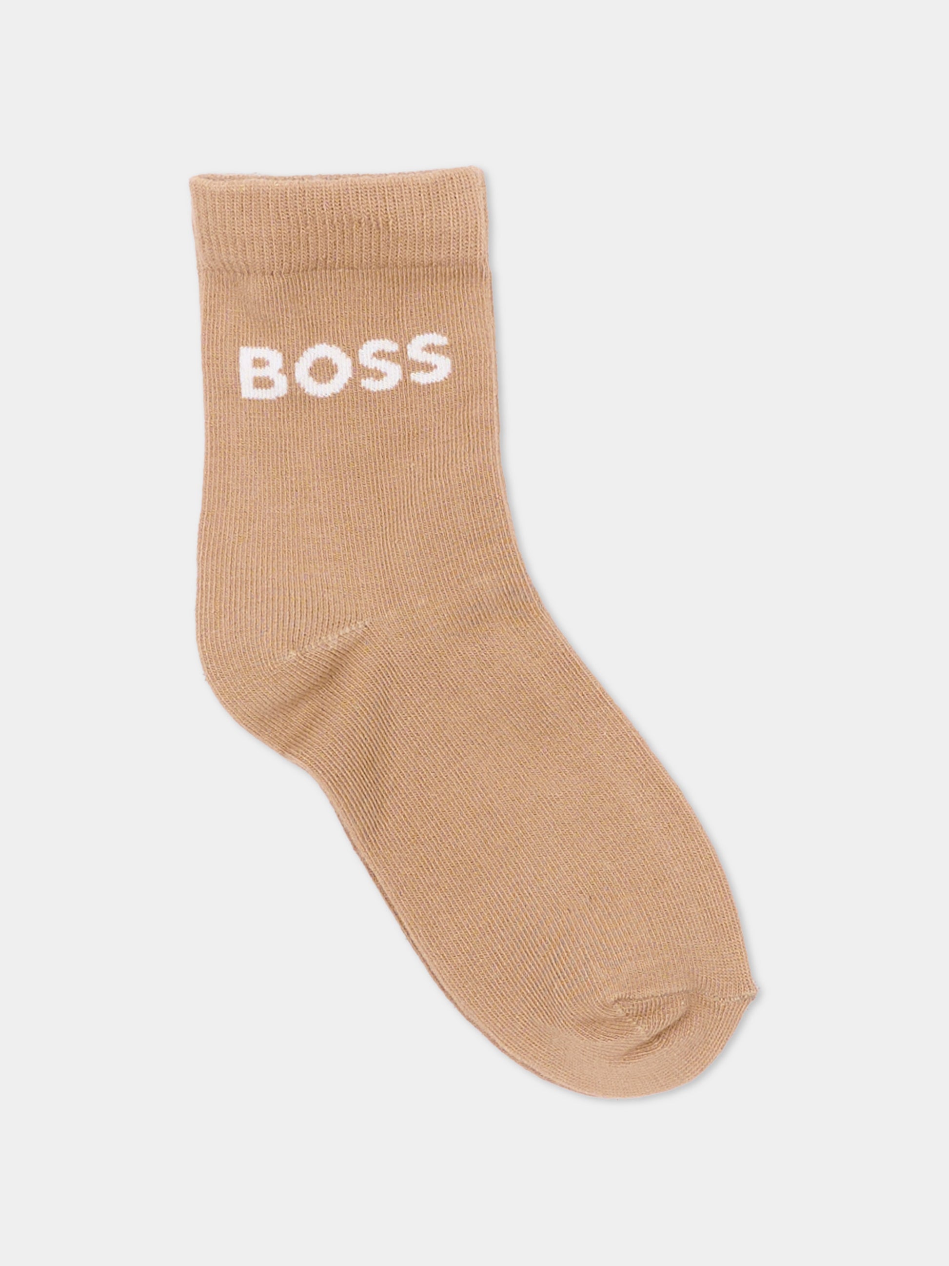 Calzini multicolor per neonato con logo,Boss,J53578 09B
