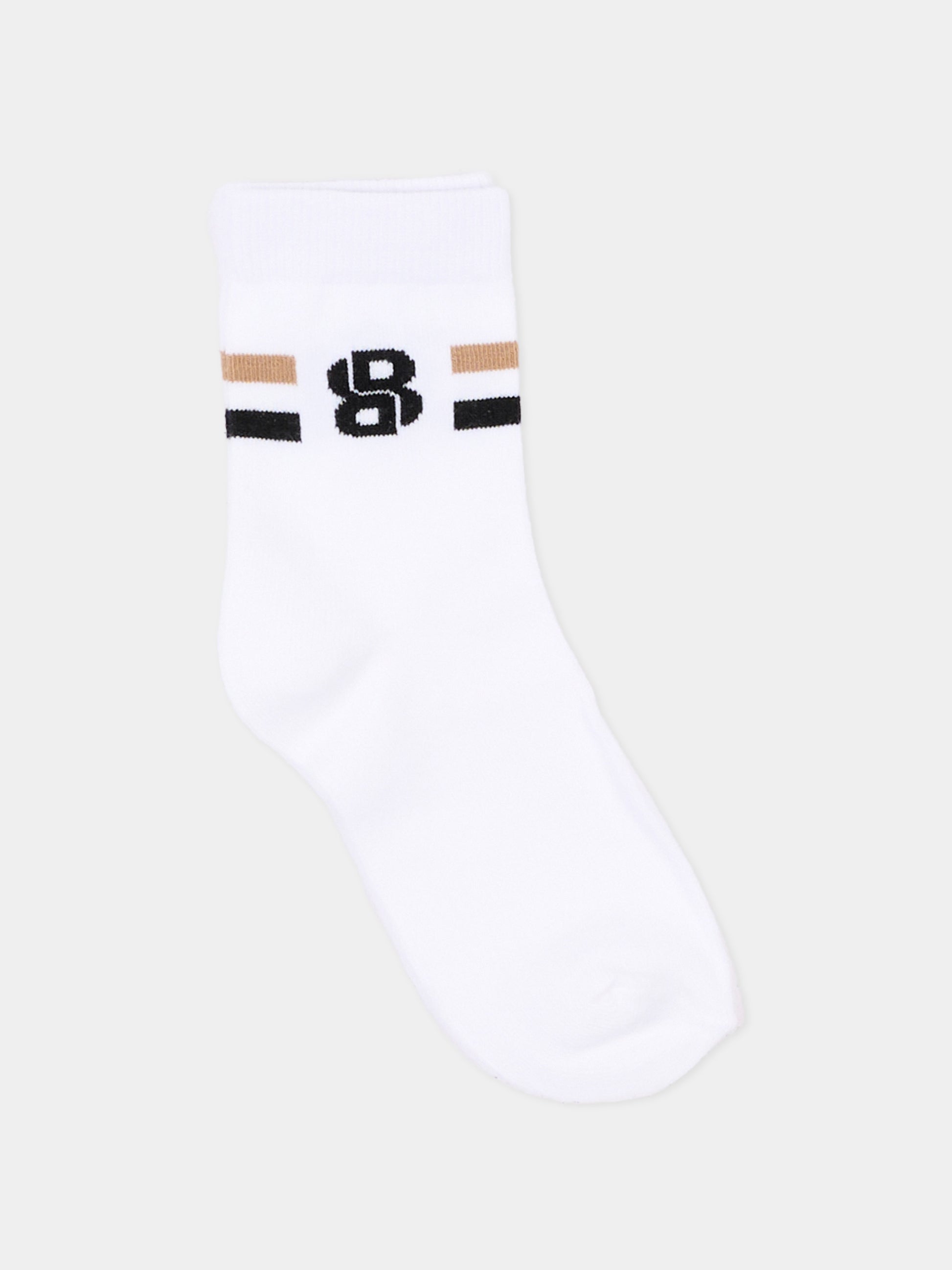 Calzini multicolor per neonato con logo,Boss,J53578 09B