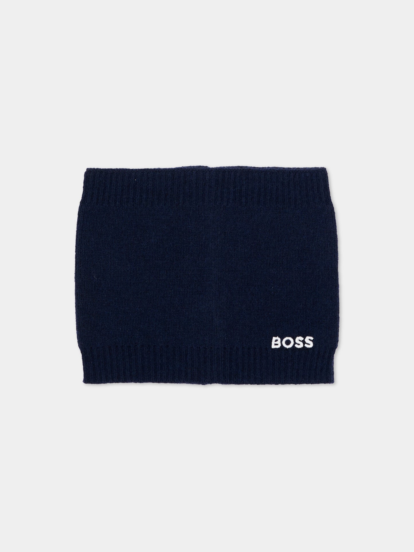 Sciarpa blu per neonato con logo,Boss,J53579 849