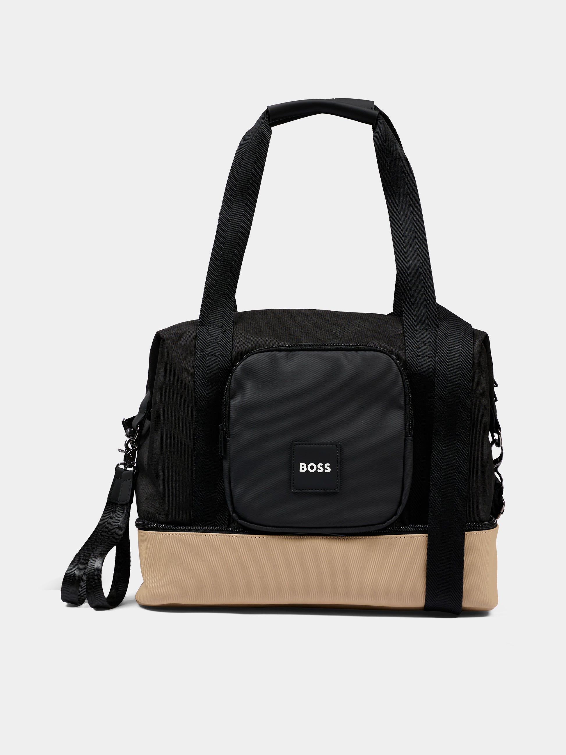 Borsa mamma nera per neonati con logo,Boss,J53608 09B