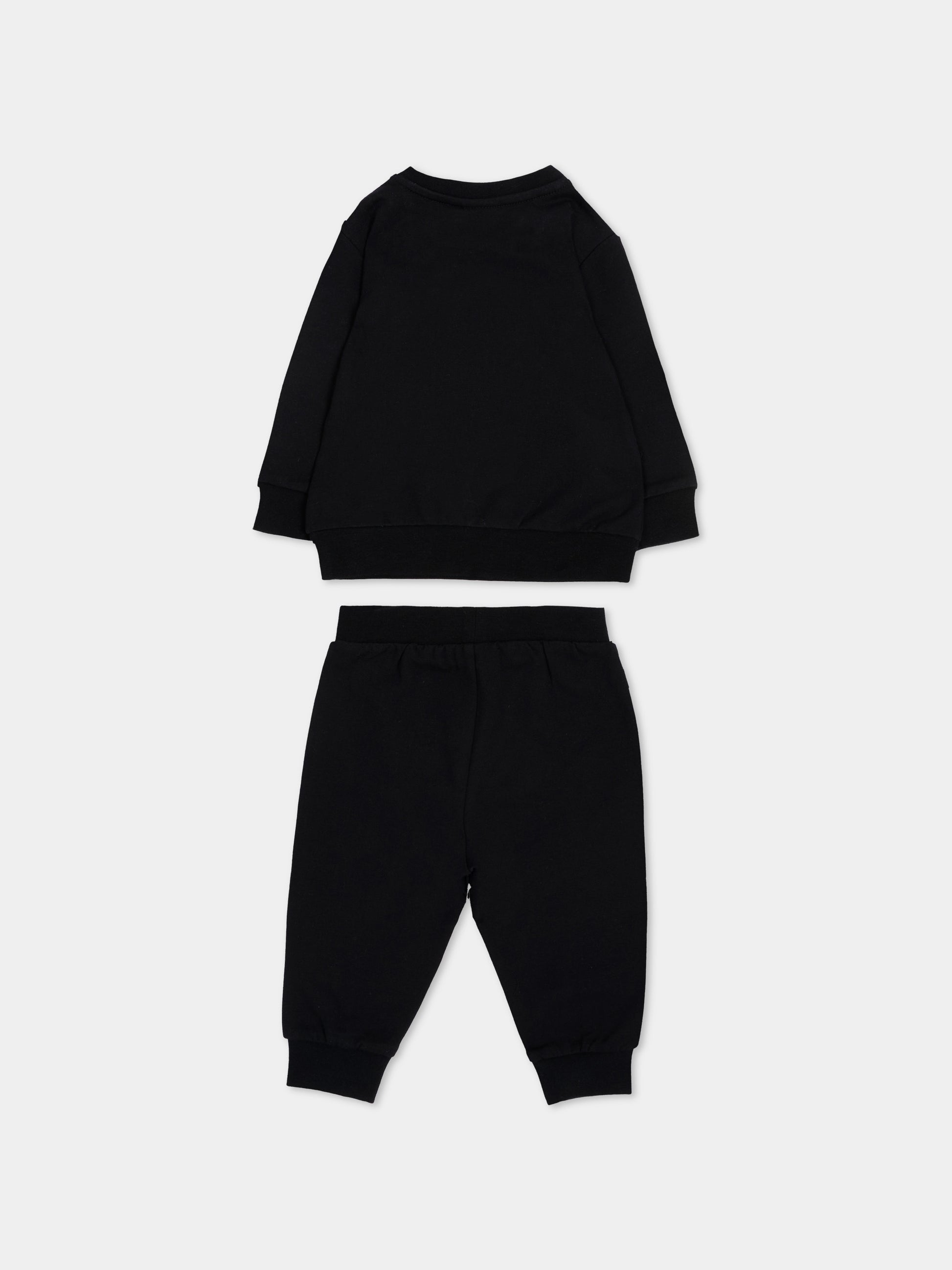 Completo sportivo nero per neonato con logo,Boss,J53699 09B
