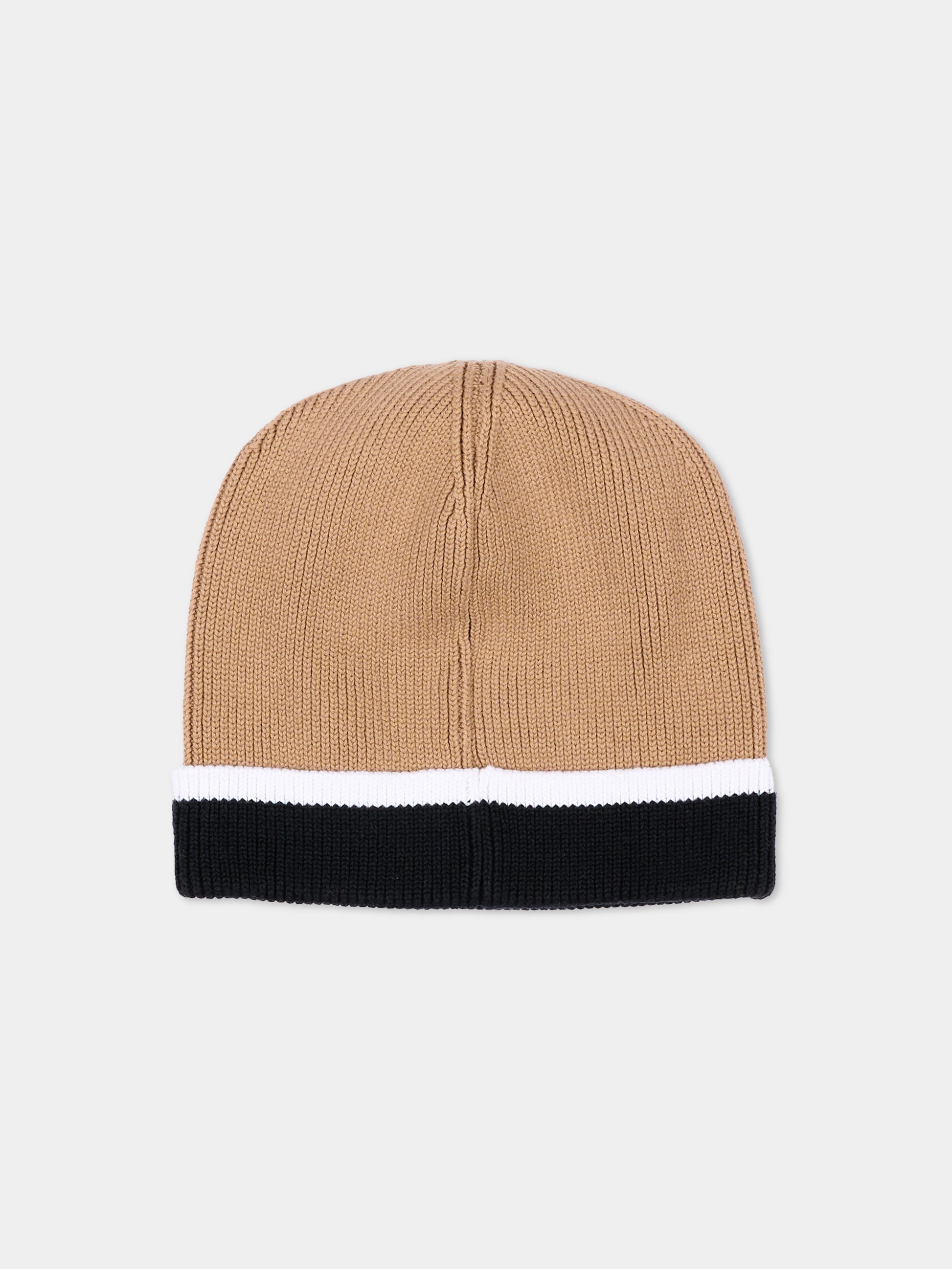 Berretto beige per bambino con logo,Boss,J53587 269