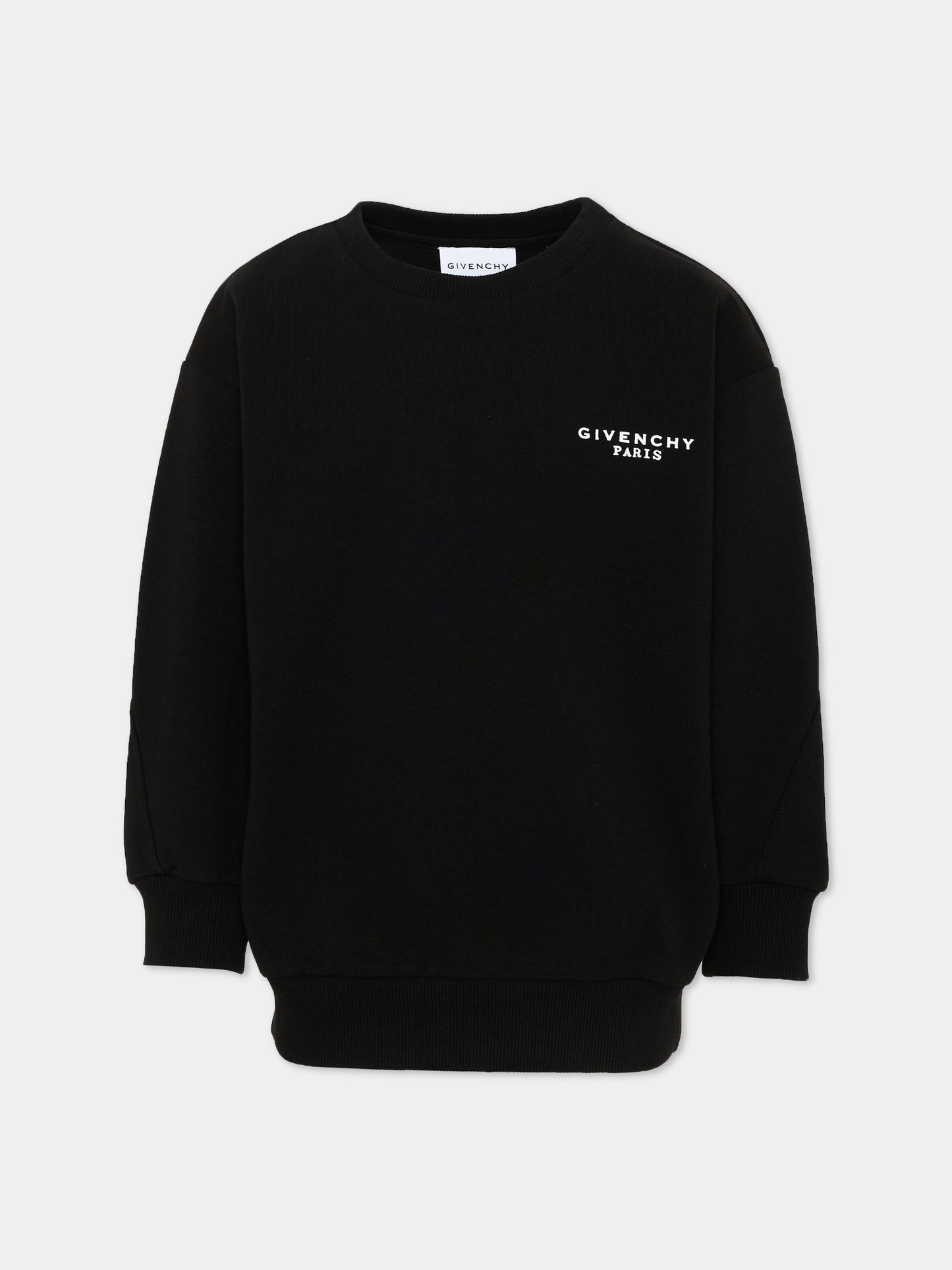 Felpa nera per bambini con logo,Givenchy Kids,H31282 09B