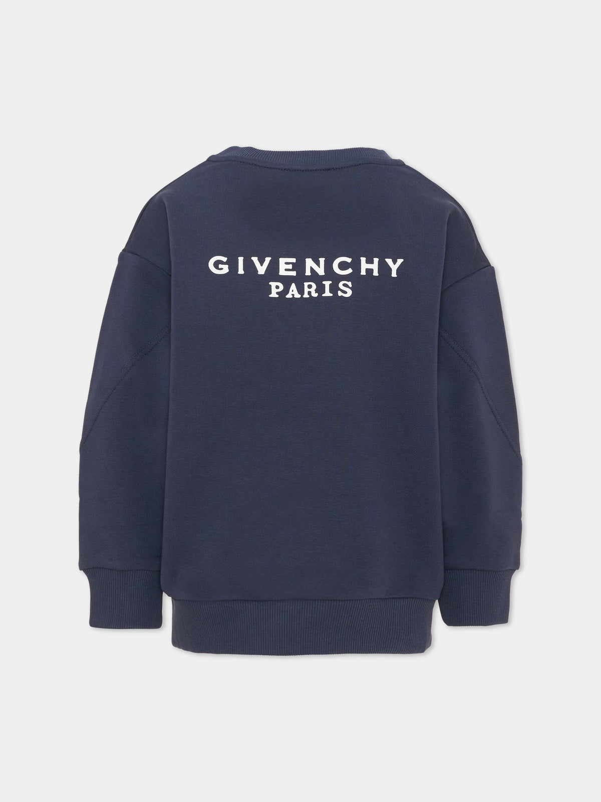 Felpa blu per bambini con logo,Givenchy Kids,H31282 853