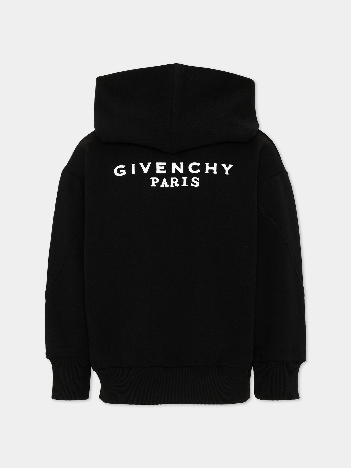Felpa nera per bambini con logo,Givenchy Kids,H31285 09B
