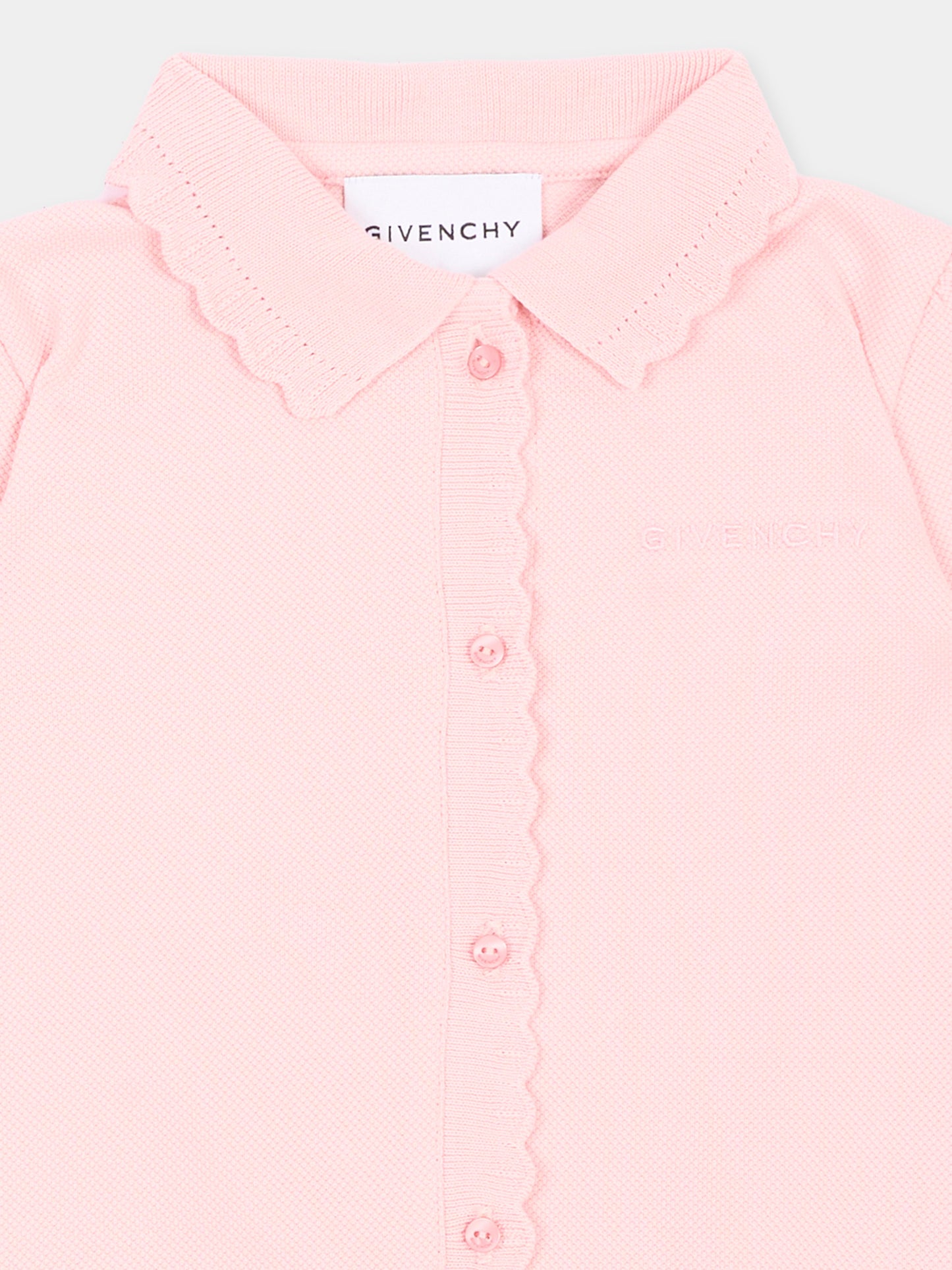 Vestito rosa per neonata con logo,Givenchy Kids,H31301 46G