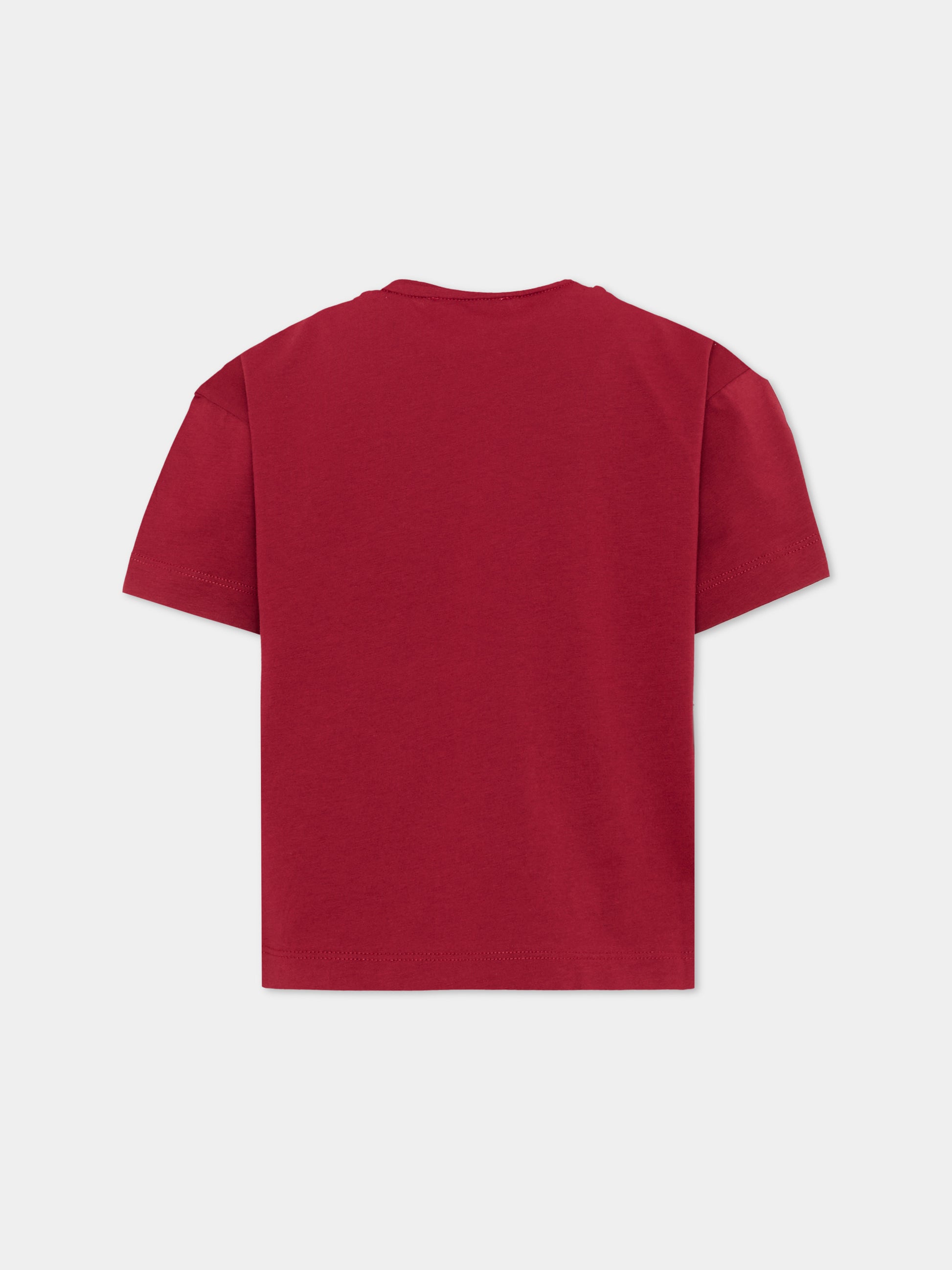 T-Shirt rossa per bambina con logo,Givenchy Kids,H31315 96D