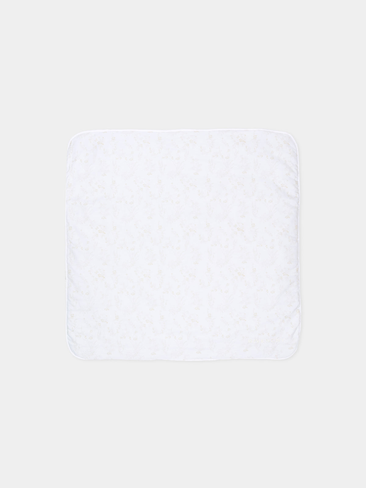 Coperta bianca per neonati con stampa