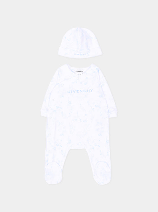 Set Tutine bianco per neonato floreale,Givenchy Kids,H31534 N48
